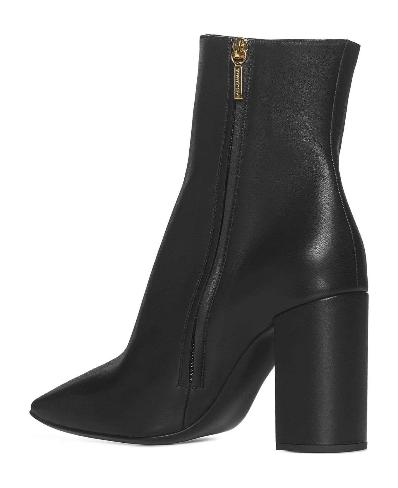 Dolce & Gabbana Ankle Boot With Logo - Nero