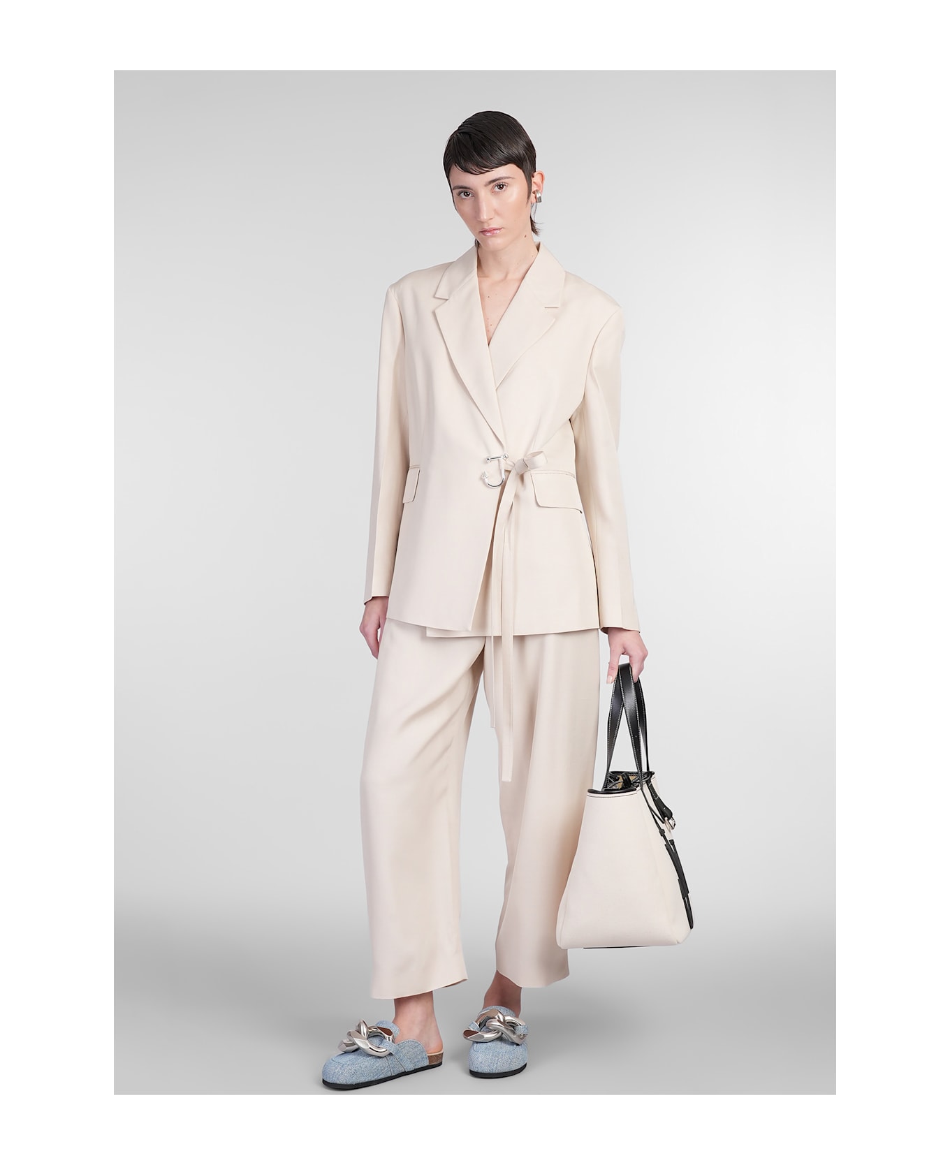 J.W. Anderson Blazer In Beige Viscose - beige