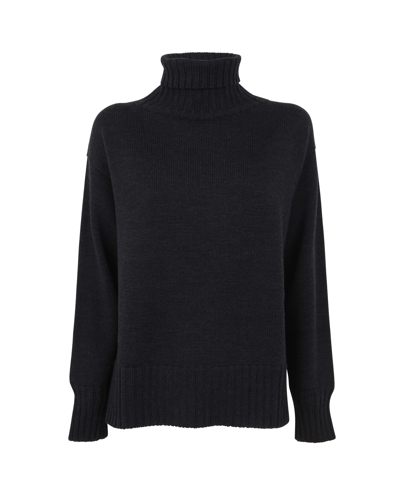 Drumohr Long Sleeves Turtle Neck Oversized Sweater - Anthracite Grey ニットウェア