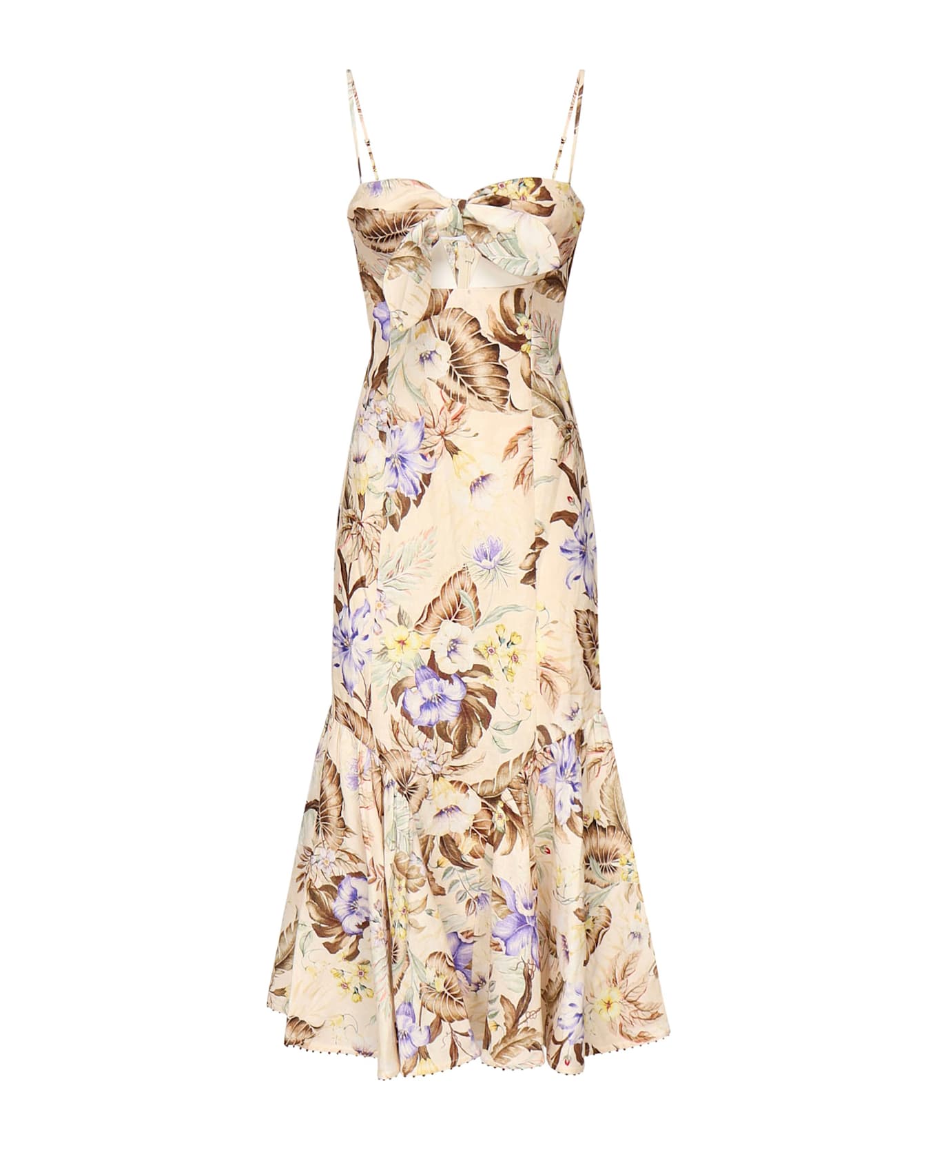 Zimmermann Coco Midi Dress - Cream Multi Floral