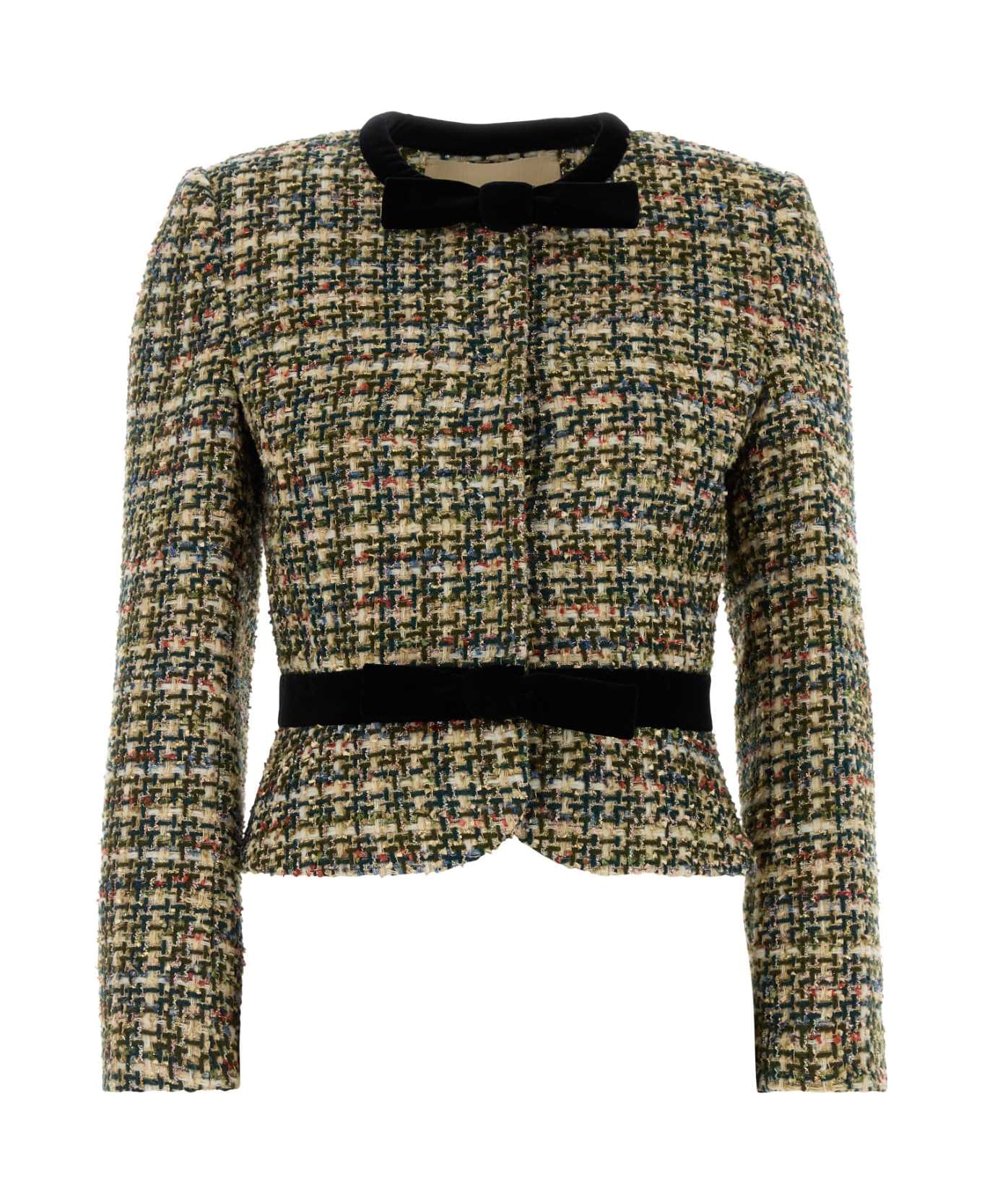 Valentino Garavani Multicolor Tweed Blazer - MULTICOLOR.