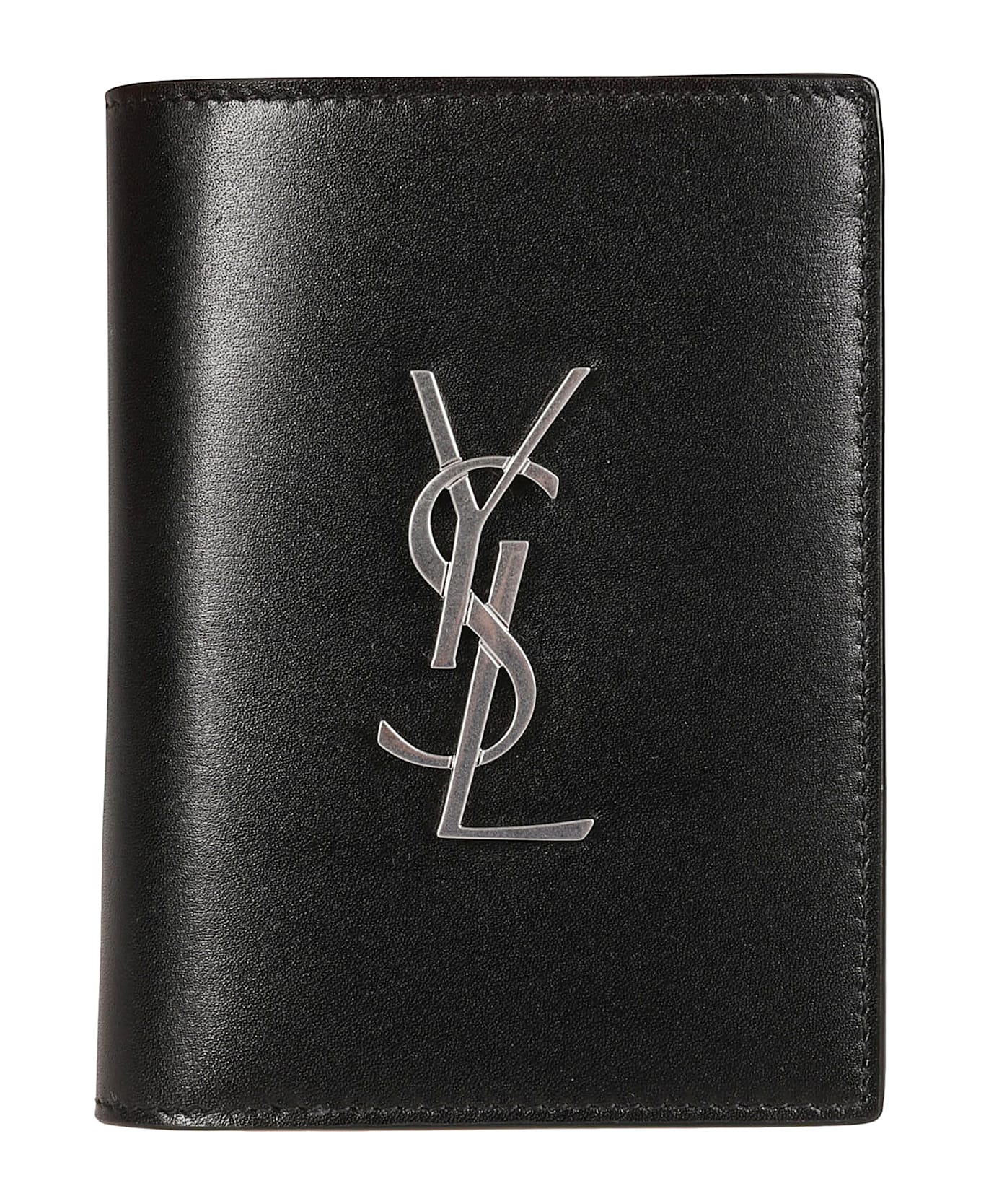 Saint Laurent Logo Vertical Wallet - NERO