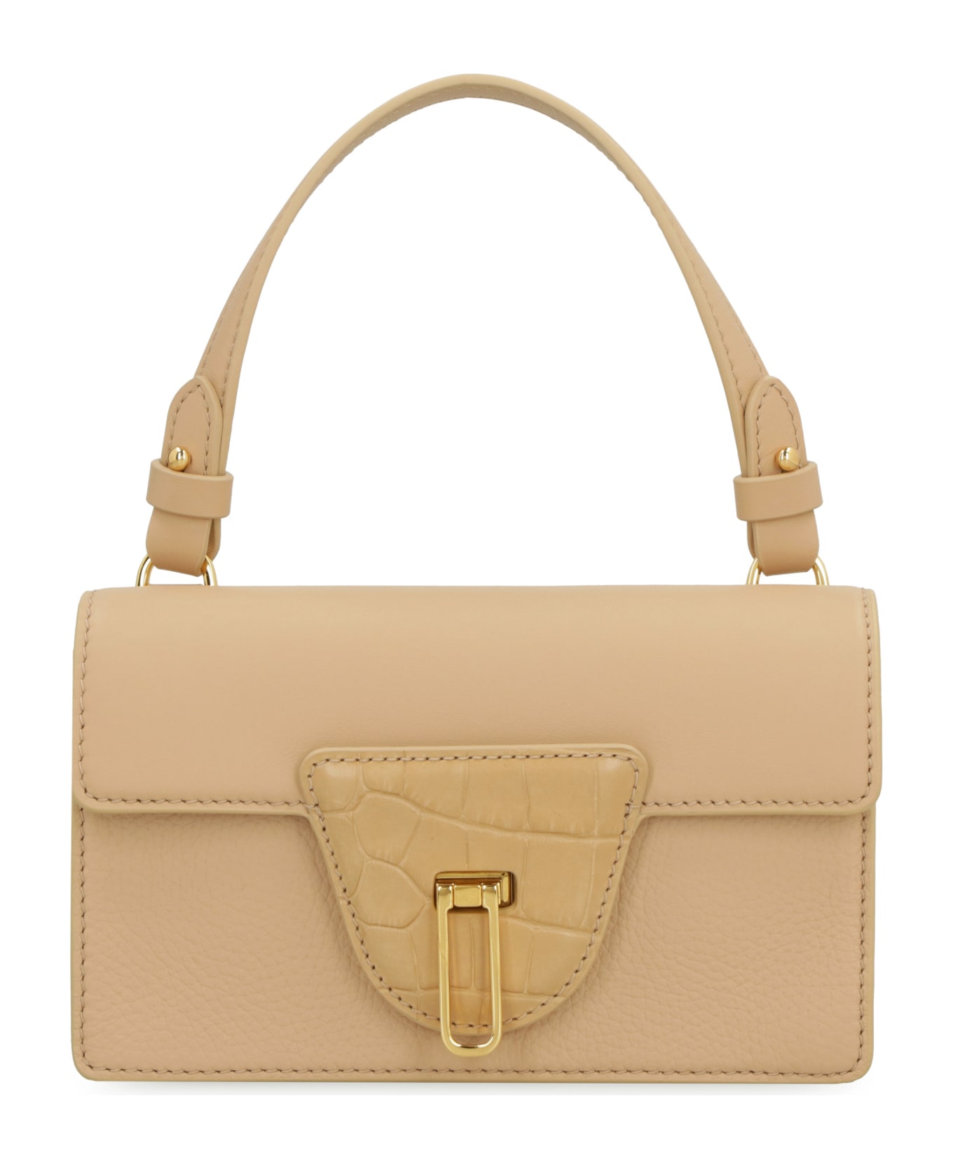 Coccinelle Nico Leather Handbag - Beige