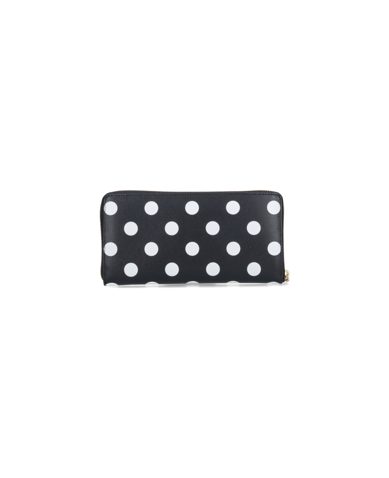 Comme des Garçons Wallet Polka Dot Zip Wallet - Black  