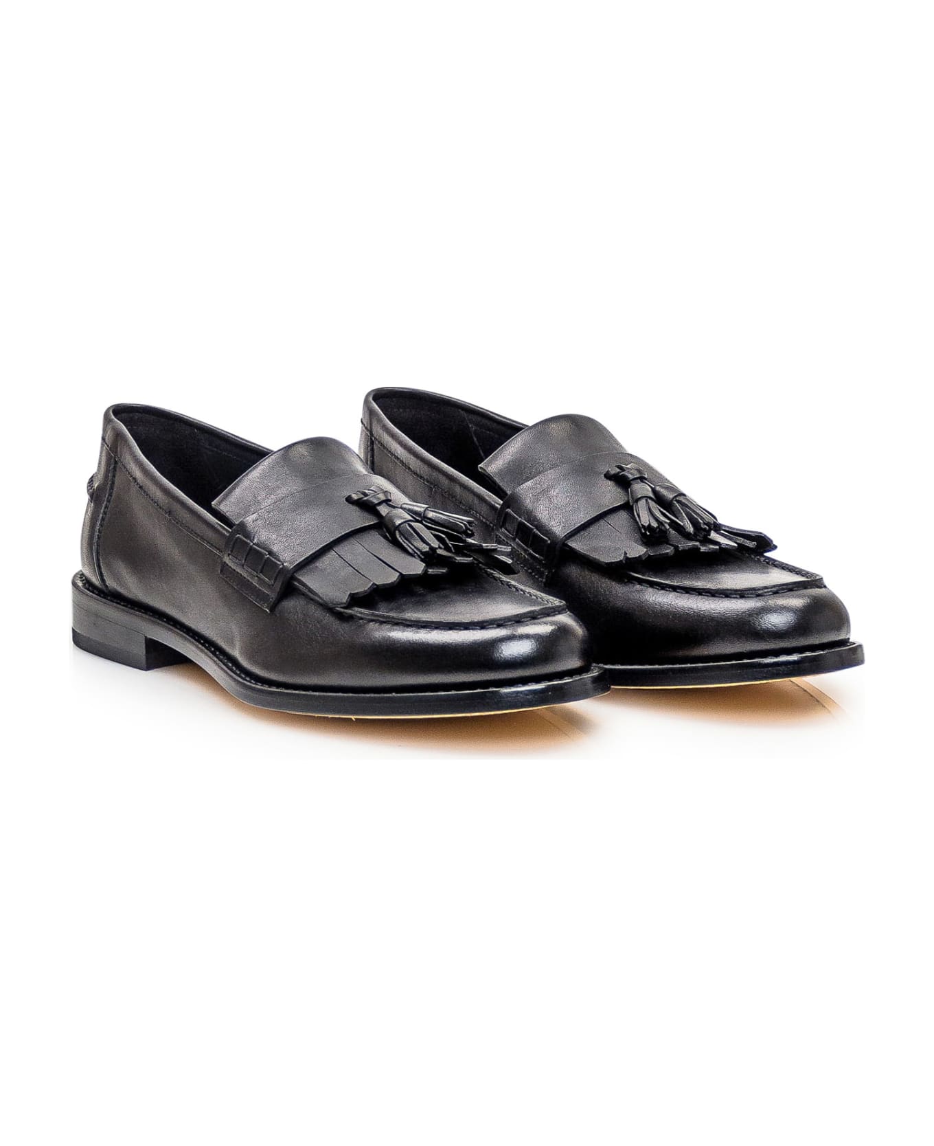 Doucal's Leather Loafer - NERO