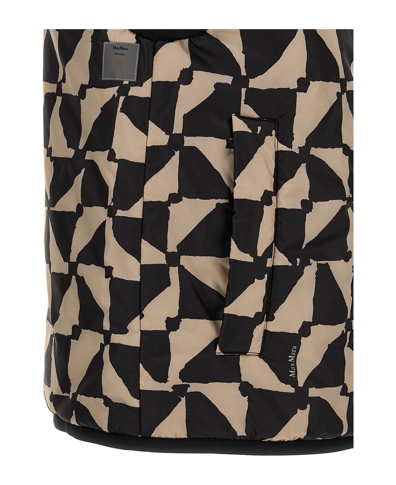 Max Mara The Cube 'lily' Reversible Vest - BLACK/NEUTRALS