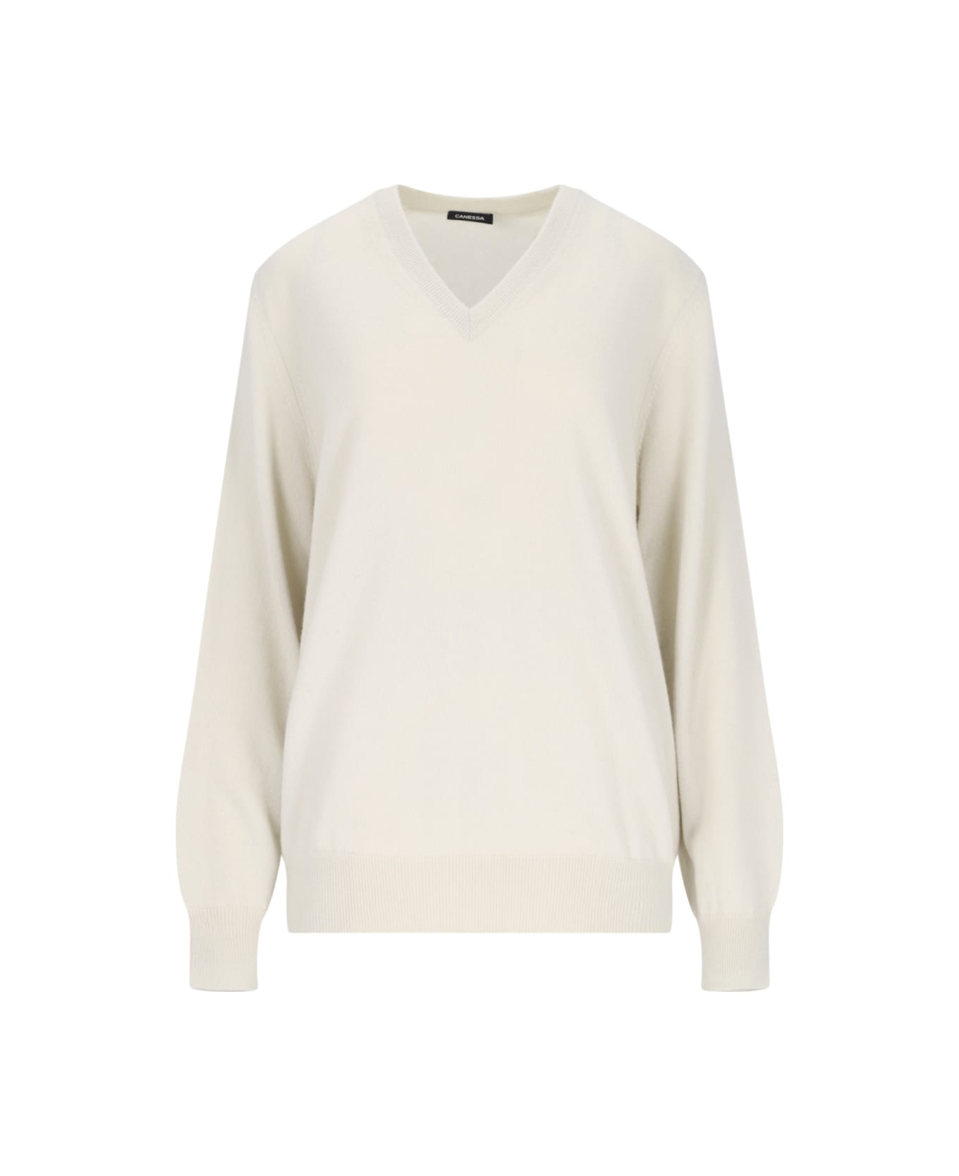 Canessa V-neck Sweater - Cream