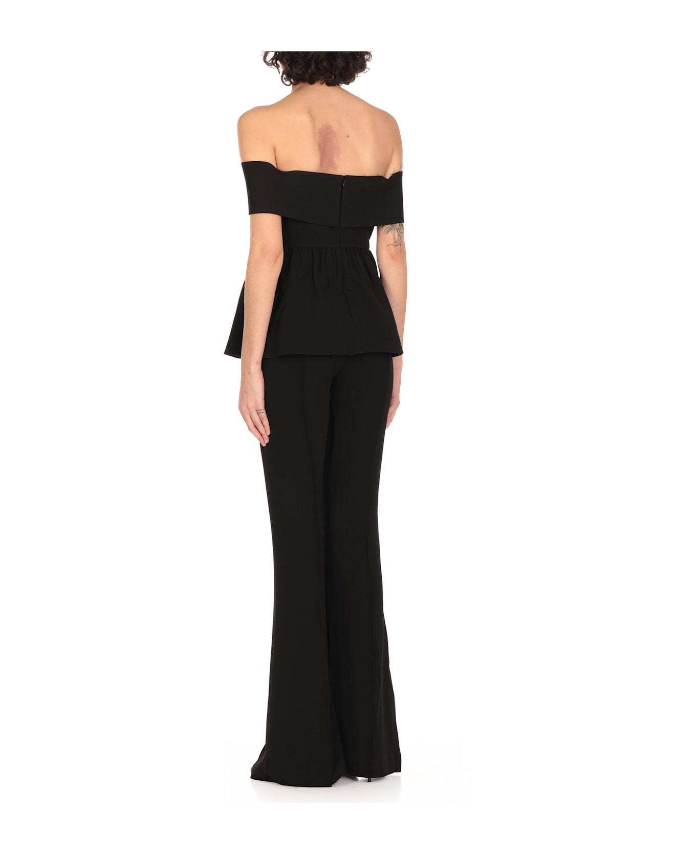 self-portrait Crepe Suit - Black