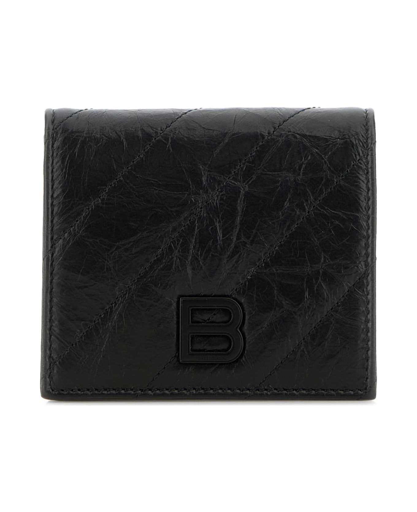 Balenciaga Black Leather Wallet - Black