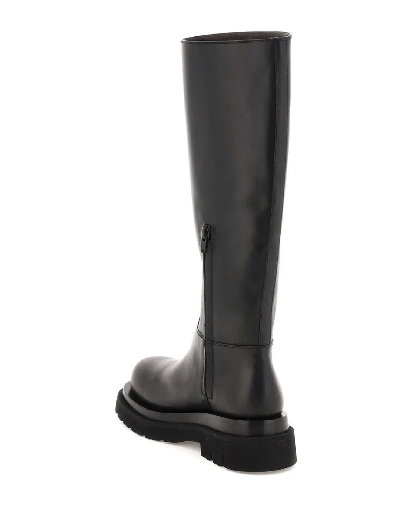 Bottega Veneta Lug Leather Boots - Black ブーツ