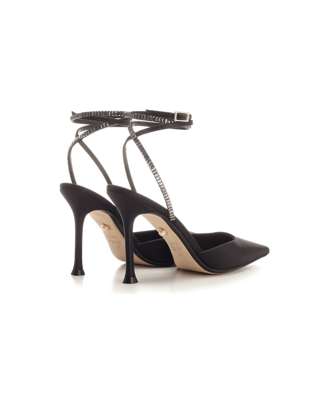 Alevì "axel" Satin Pump - Black