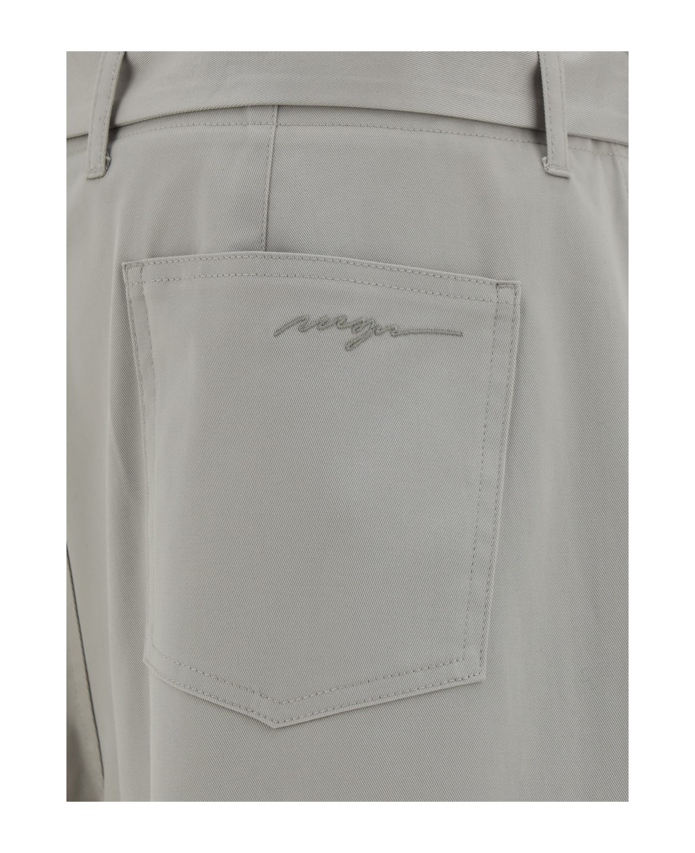 MSGM Belted Trousers - Light Grey