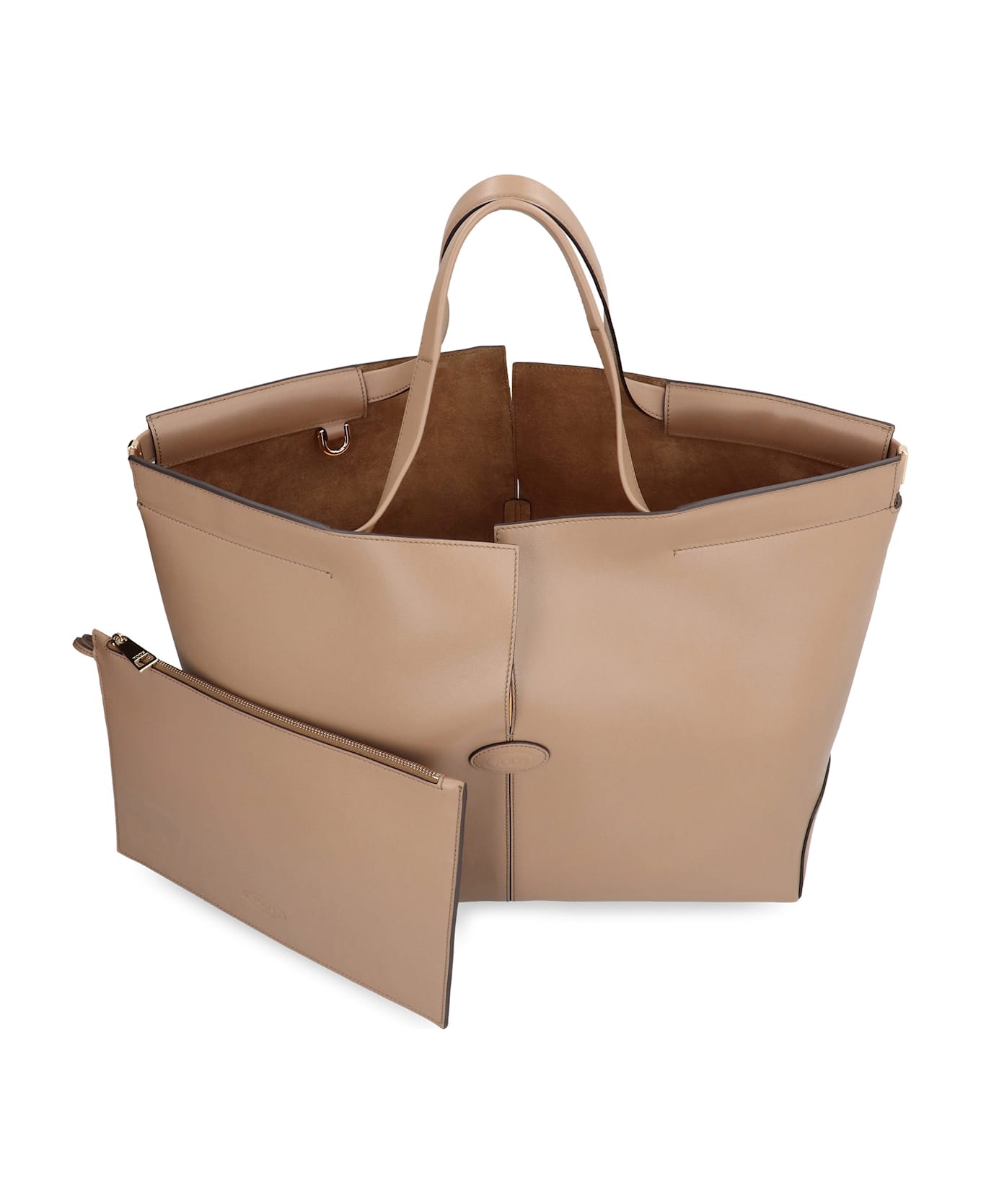 Tod
s Folio Leather Tote - brown