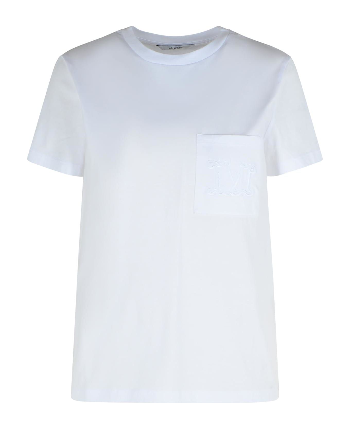 Max Mara 
papaya
 White Cotton Jersey T-shirt - 0 Bianco