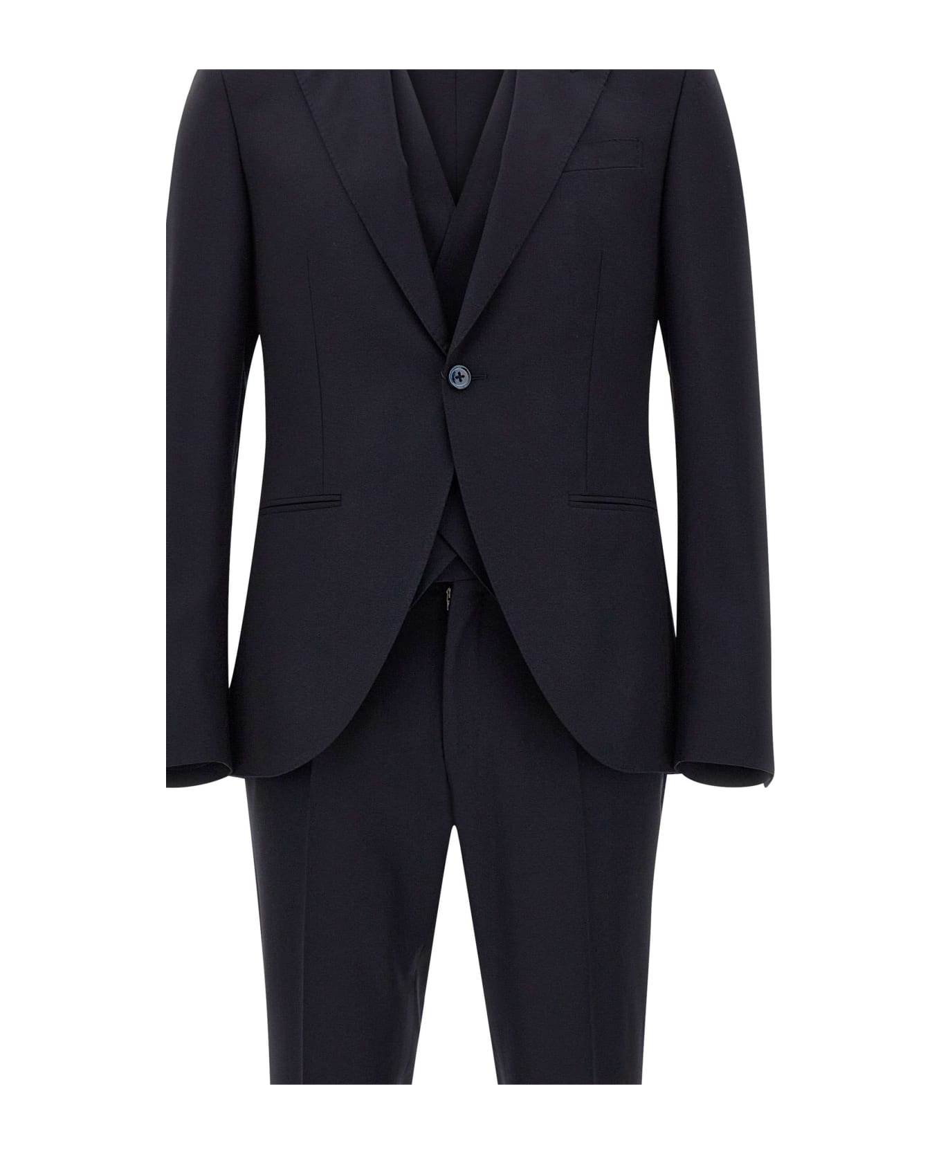 Corneliani Three-piece Cool Wool Blend Suit - BLUE