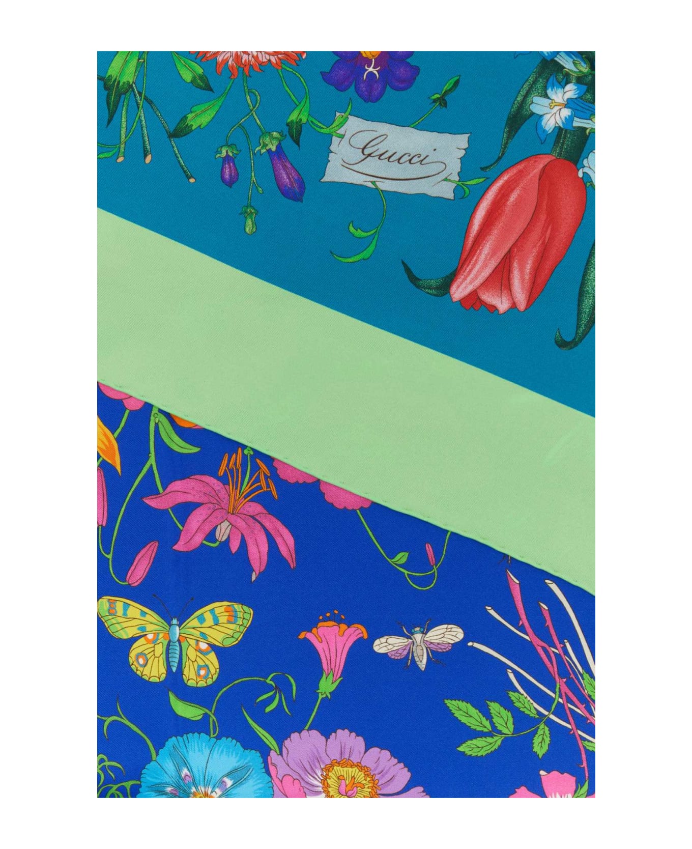 Gucci Printed Silk Foulard - ROYALSKYBLUE