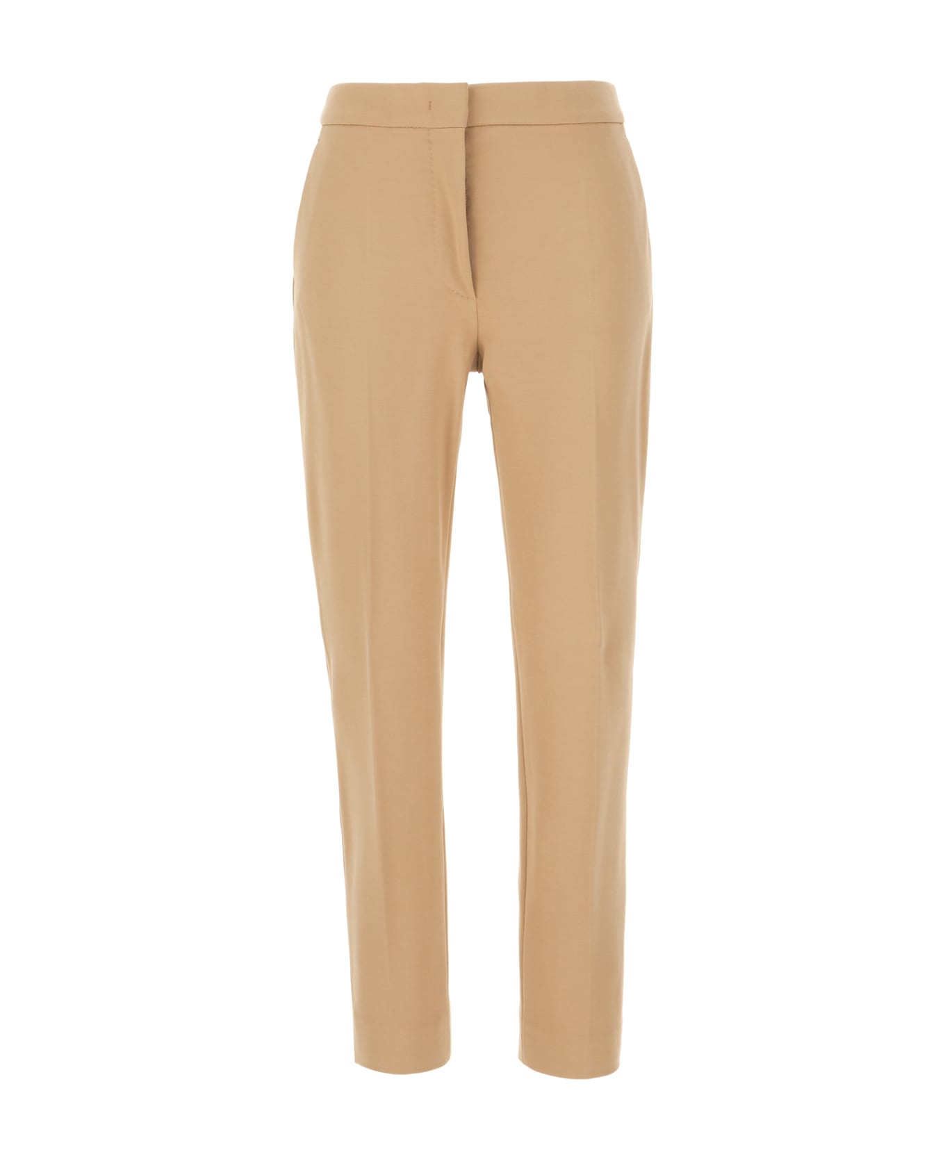 Max Mara Beige Stretch Viscose Blend Pants - CAMMELLO