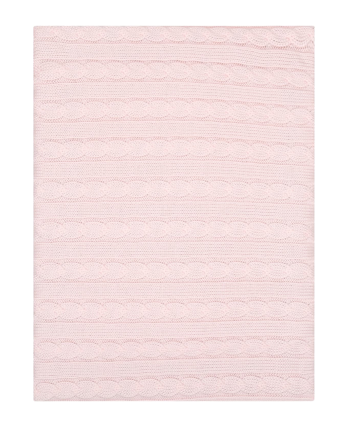 Little Bear Pink Blanket For Baby Girl - Cipria
