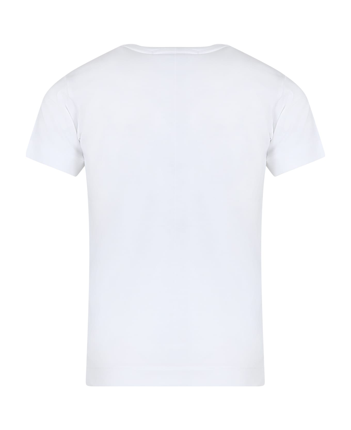 Stone Island Junior White T-shirt For Boy With Iconic Patch - White