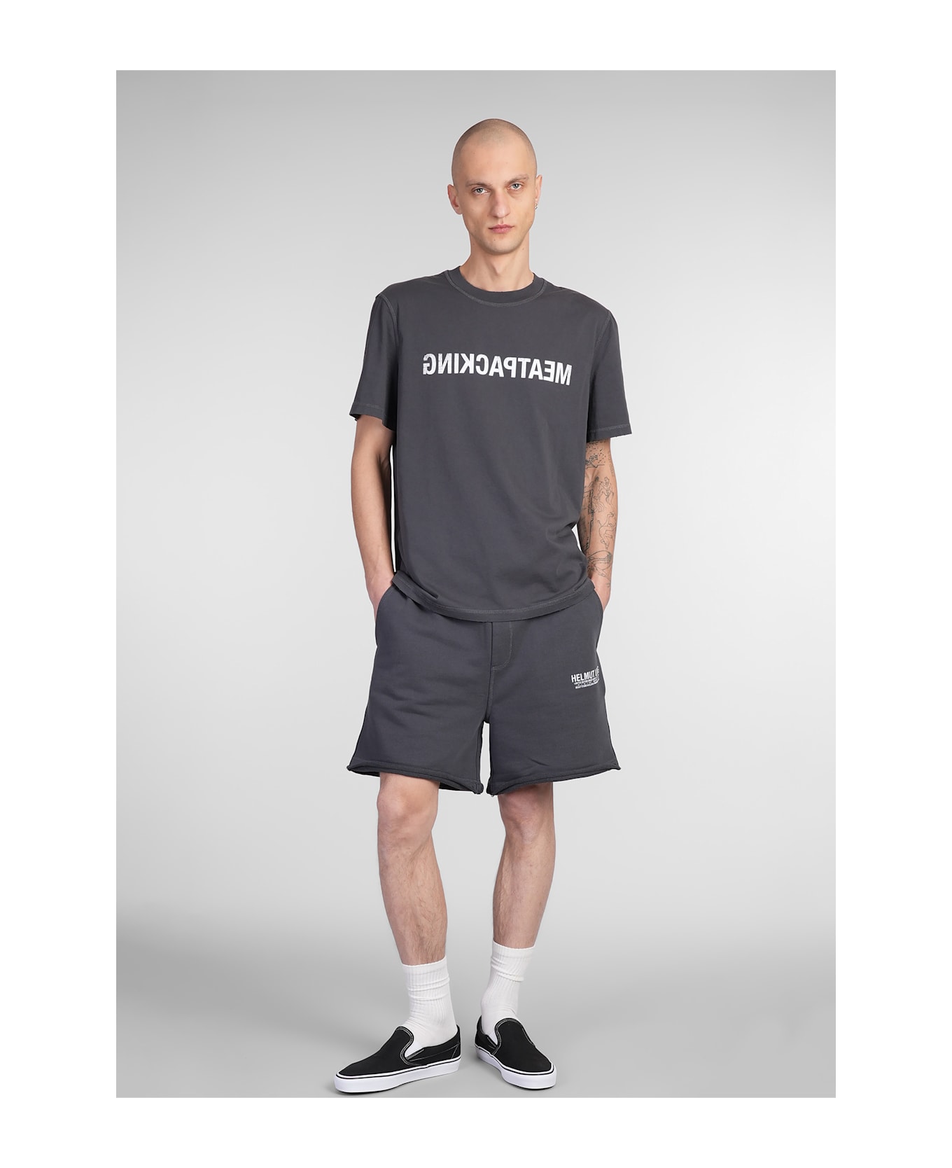 Helmut Lang Shorts In Grey Cotton - grey