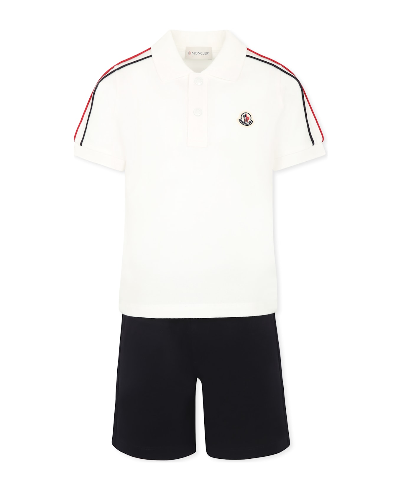 Moncler Multicolor Suit For Boy With Logo - Multicolor