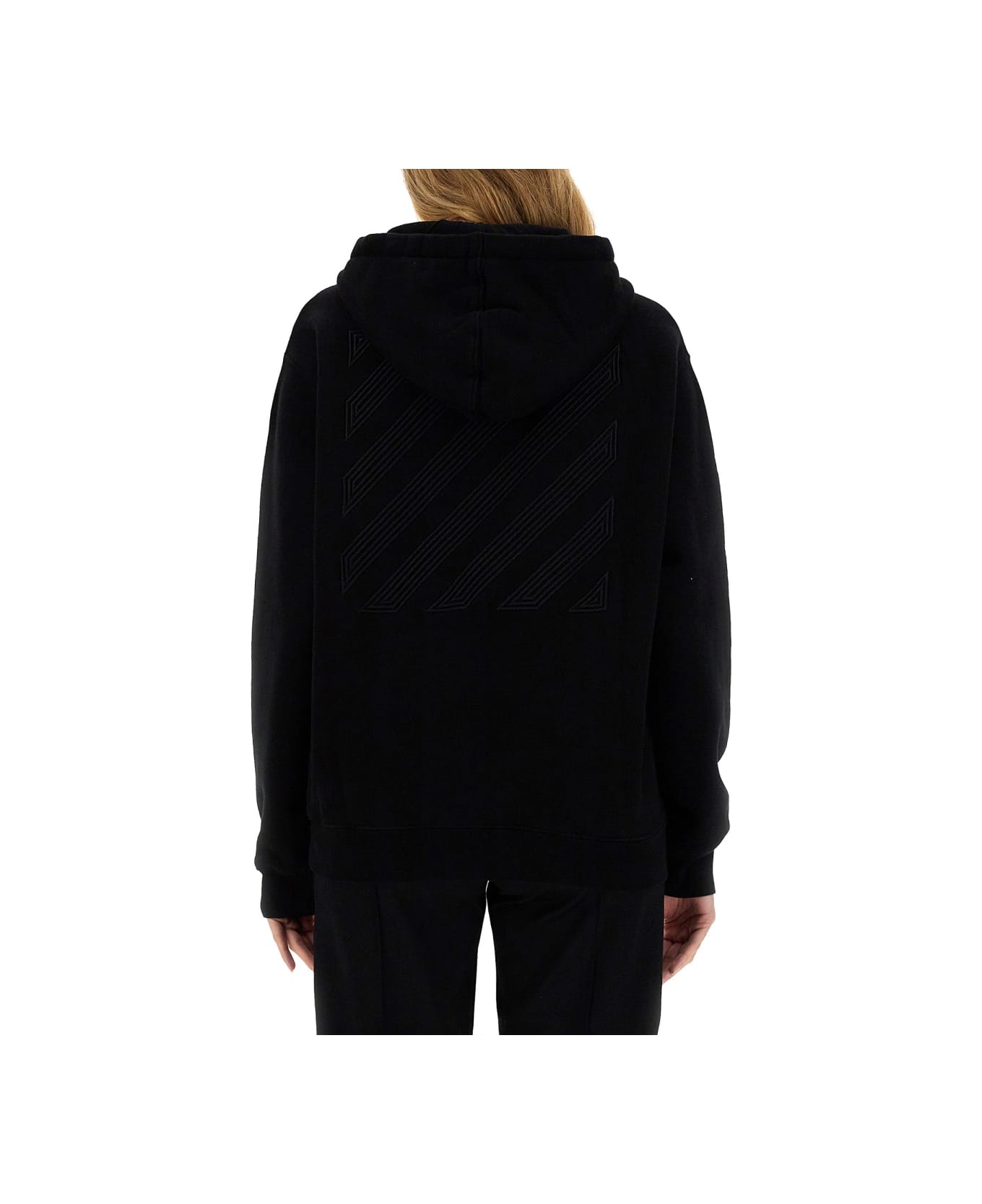 Off-White Sweatshirt With Logo - BLACK