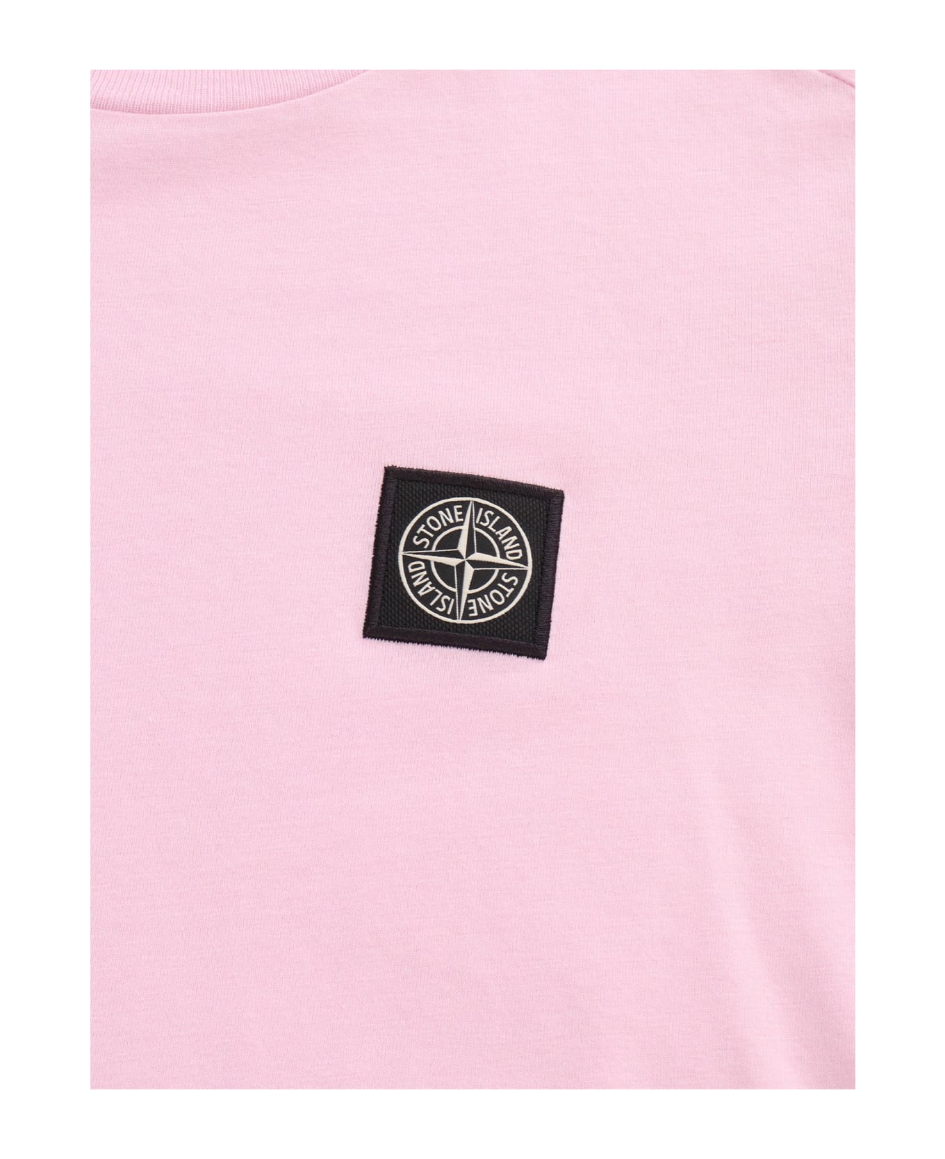 Stone Island Junior Pink T-shirt With Logo - PINK Tシャツ＆ポロシャツ