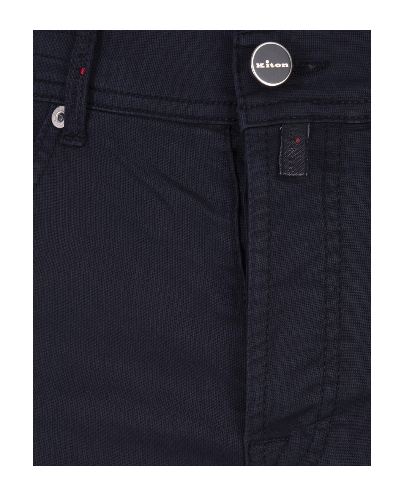 Kiton Night Blue 5 Pocket Straight Leg Trousers - Blue