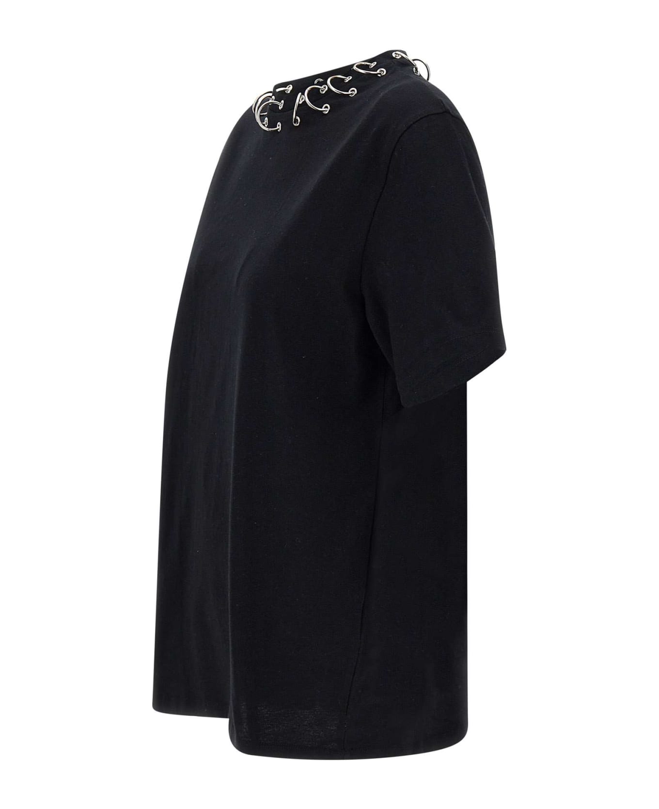 Rotate by Birger Christensen 'oversize Ring' Cotton T-shirt - Black Tシャツ
