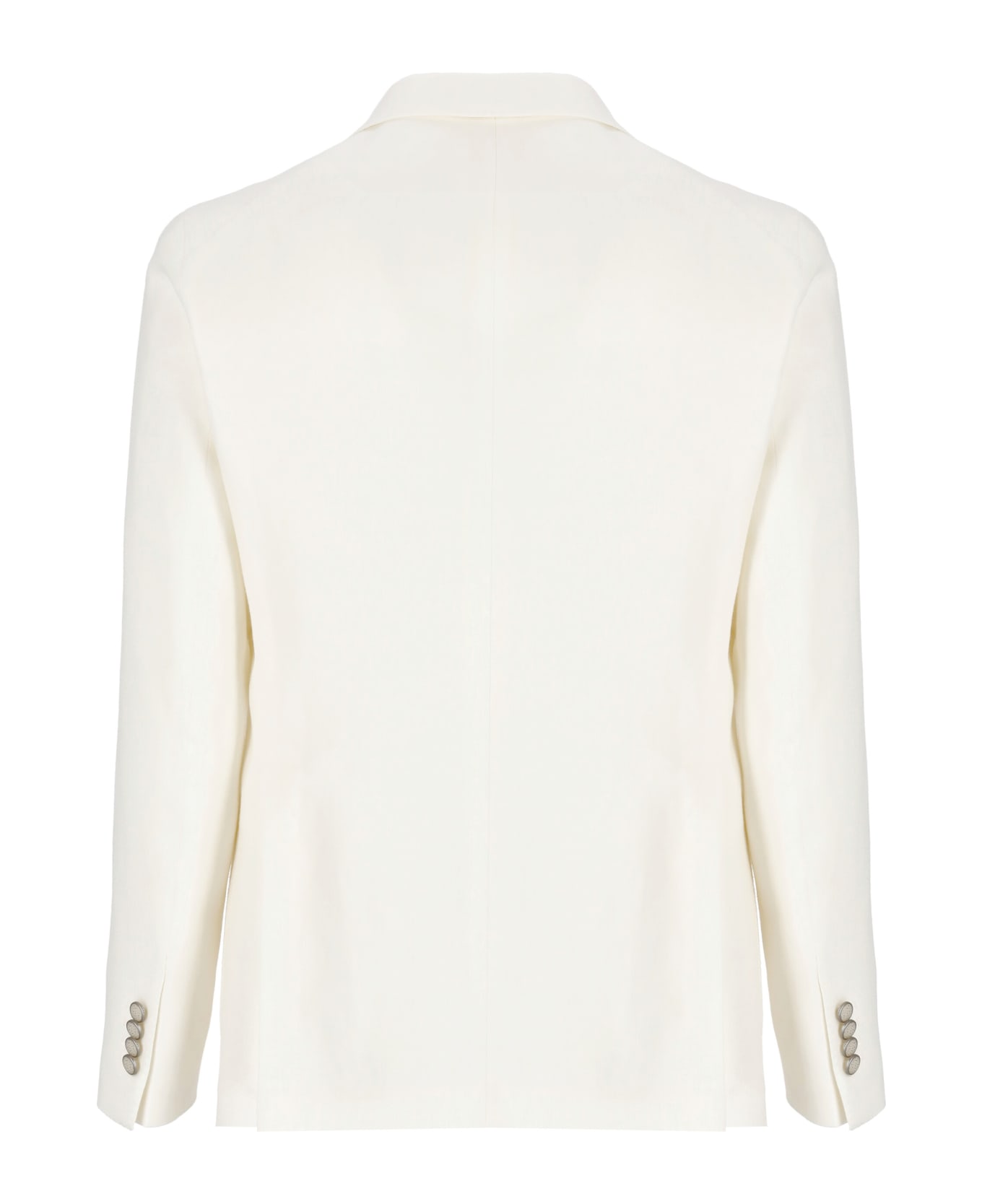 Tagliatore Linen And Cotton Jacket - Ivory
