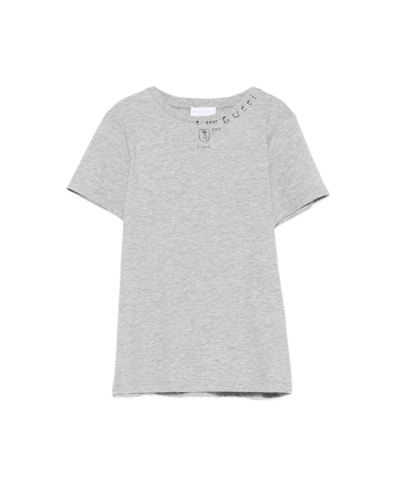 Gucci Kids Gray Cotton T-shirt - Grey