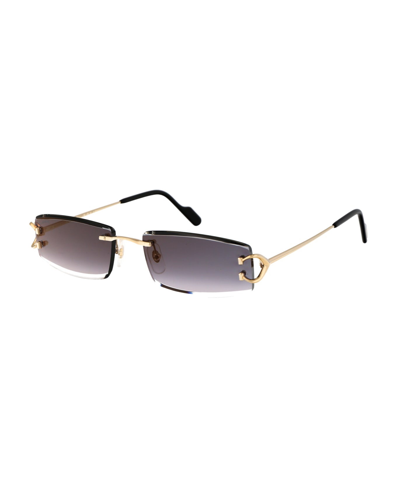 Cartier Eyewear Ct0465s Sunglasses - 001 GOLD GOLD GREY