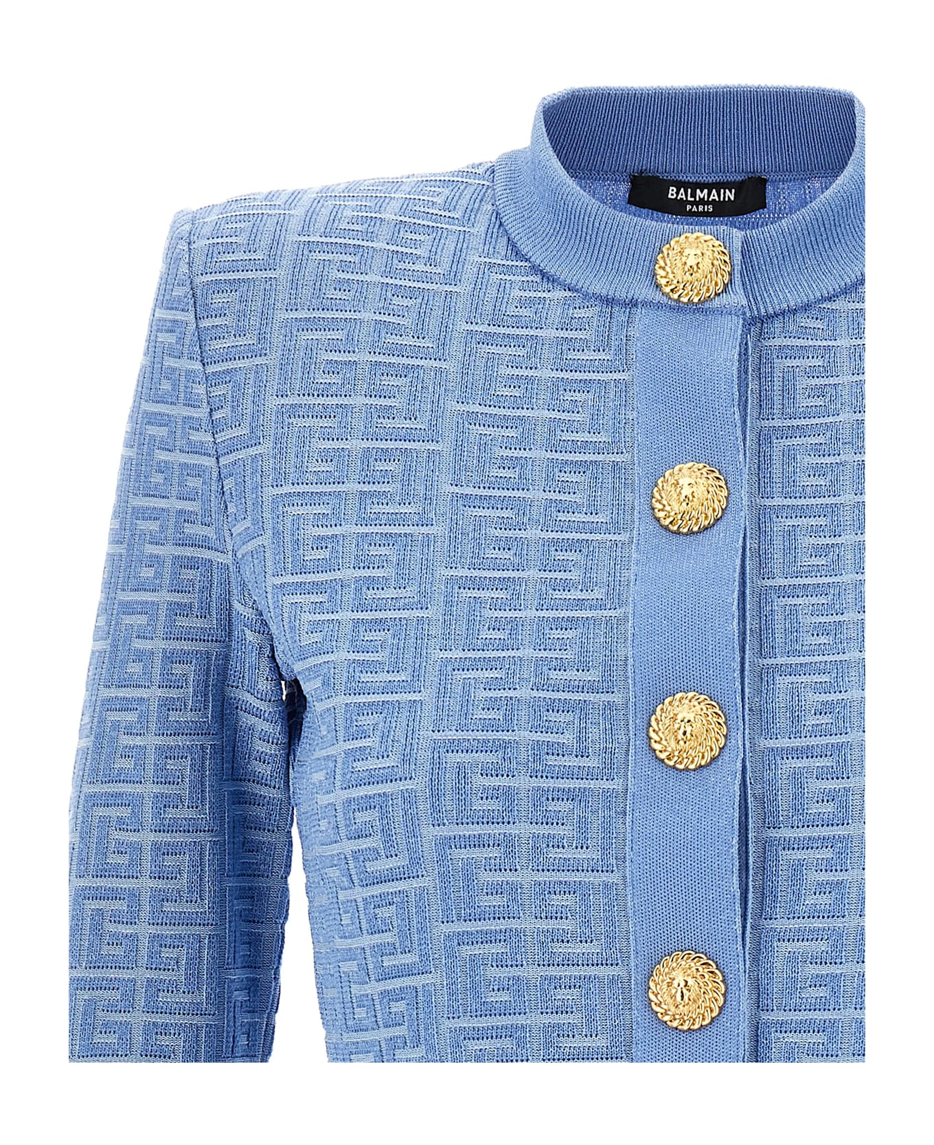 Balmain Pb Cardigan - Light Blue