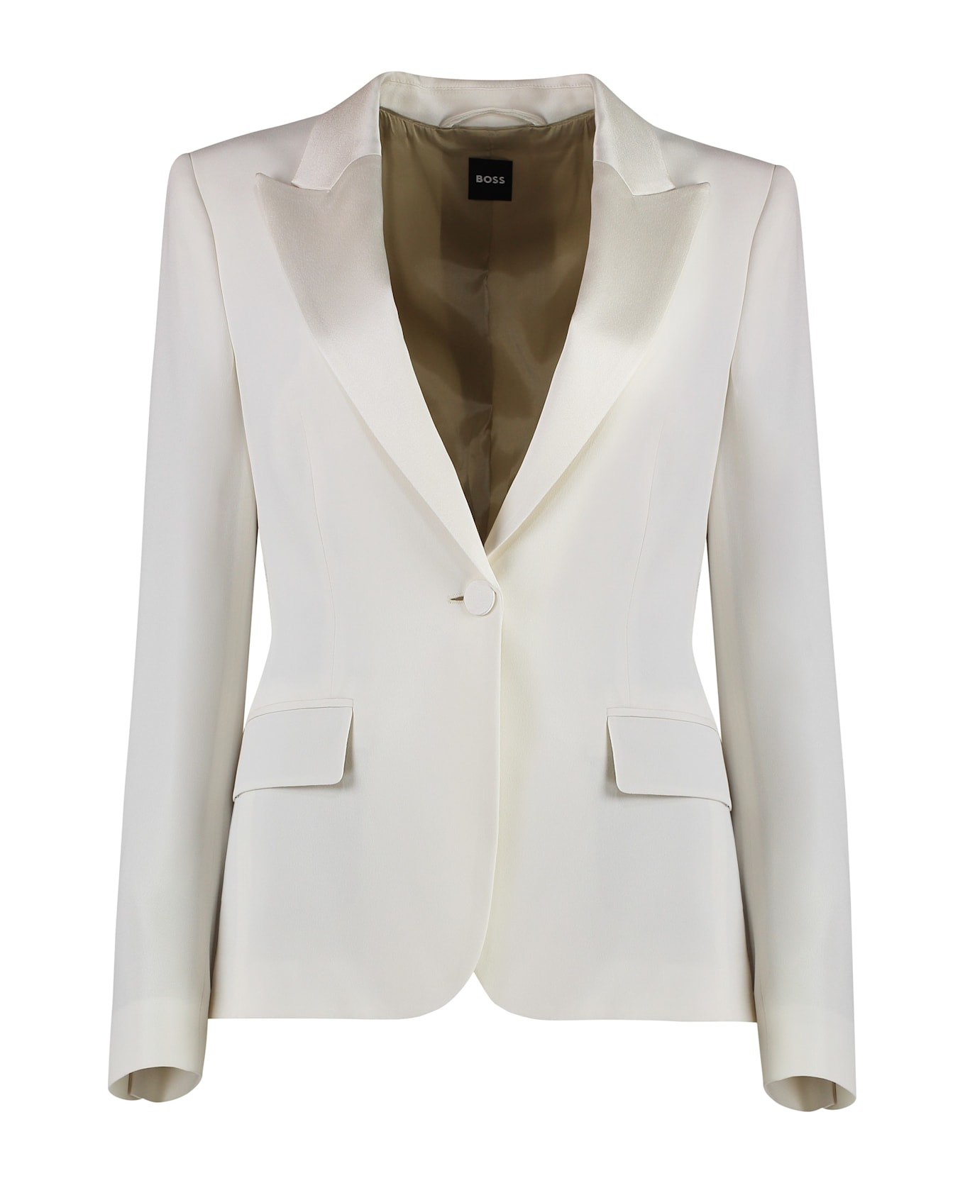 Hugo Boss Single-breasted One Button Jacket - Ivory