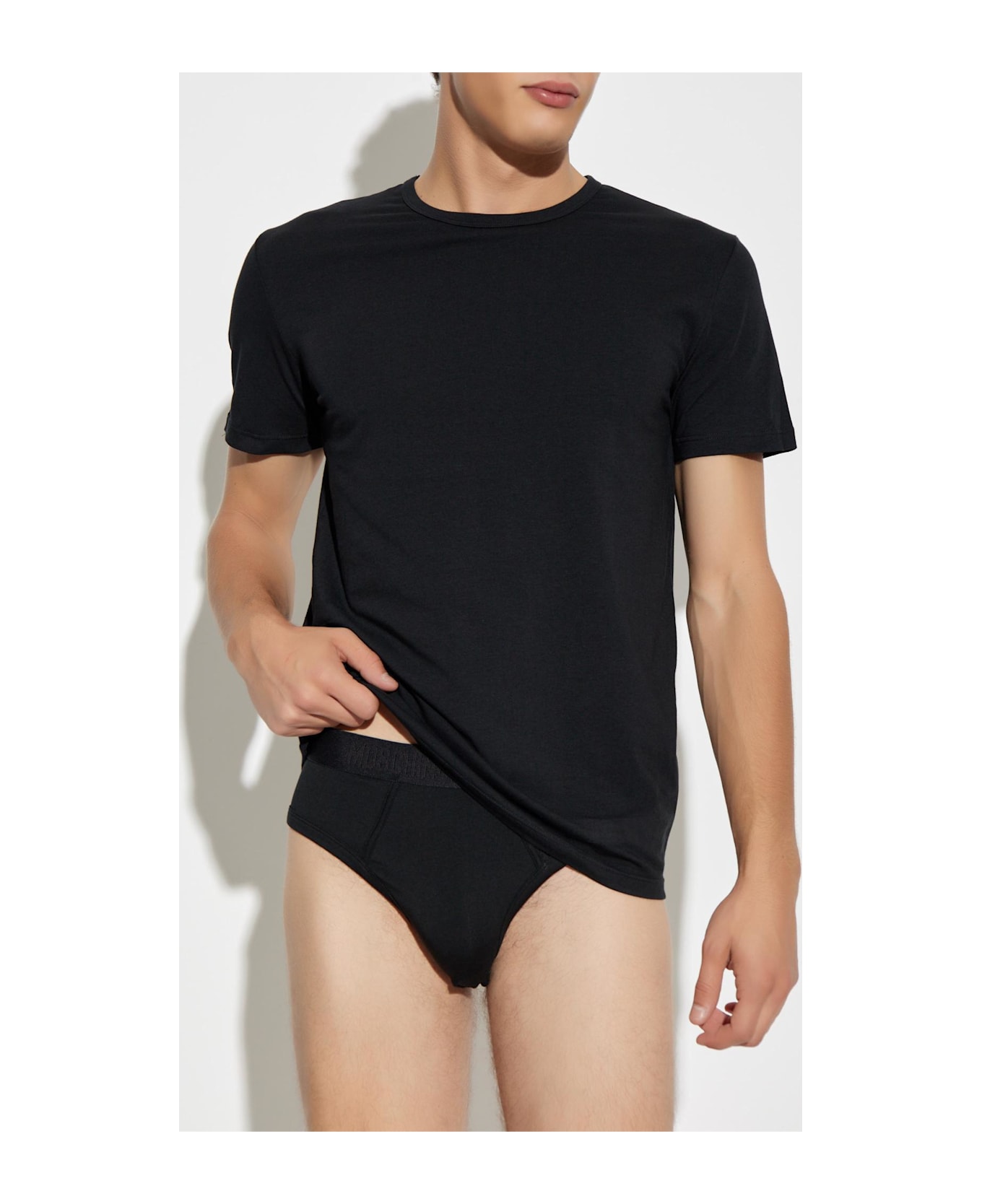 Moschino Two-pack Of T-shirts From The 
underwear
 Collection - BLACK