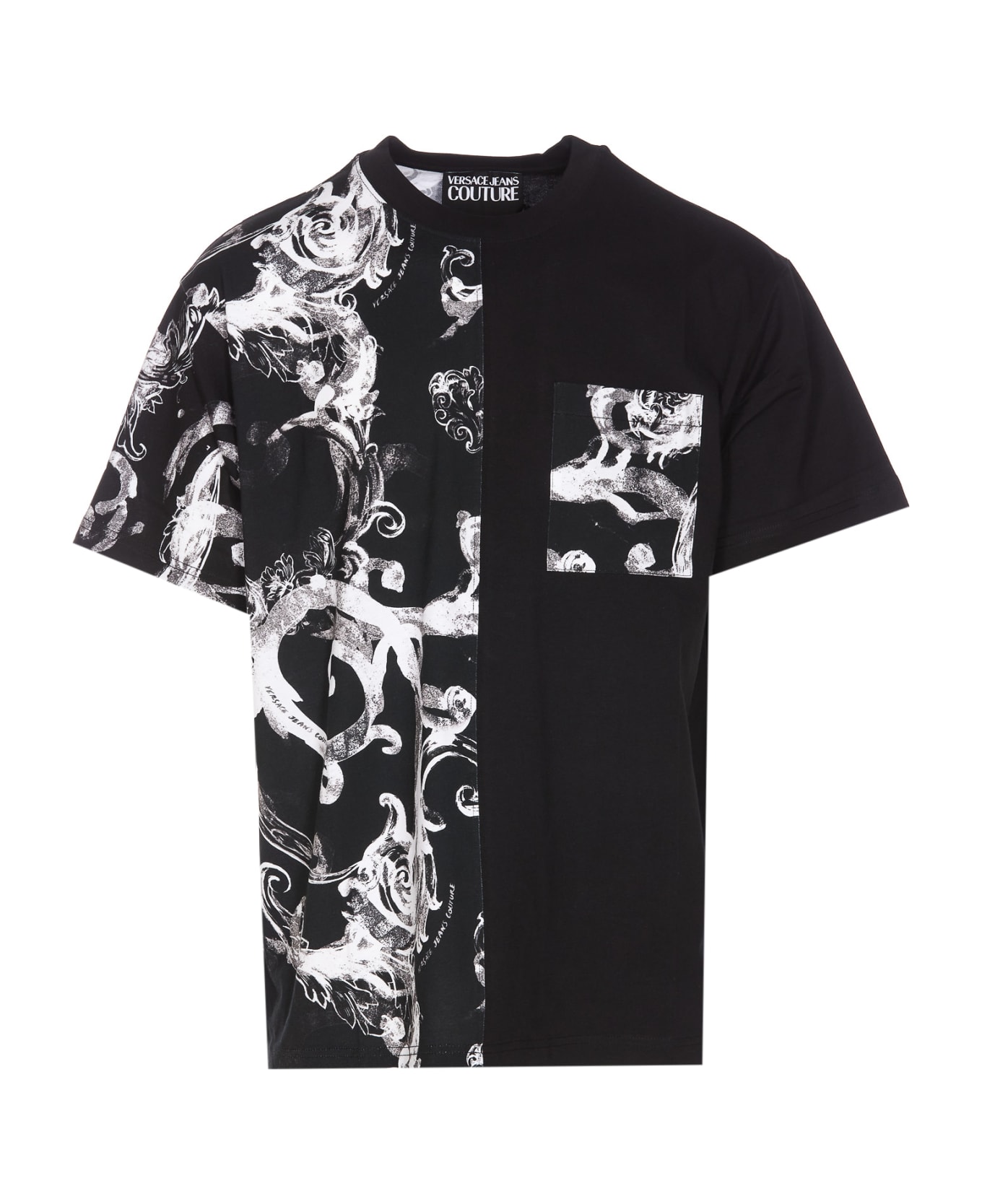 Versace Jeans Couture Printed T-shirt - Black シャツ