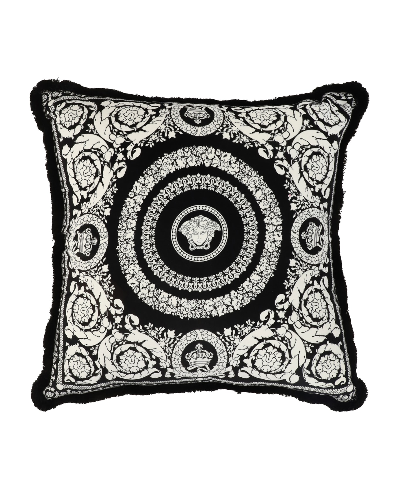 Versace Squared Pillow - Nero/bianco