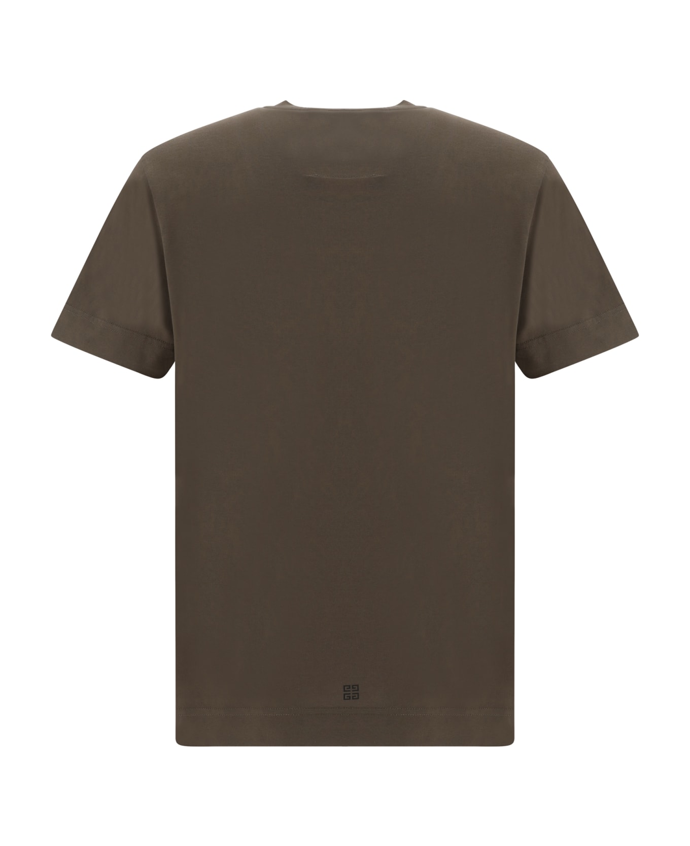Givenchy T-shirt With Contrasting Lettering In Cotton Man - Khaki