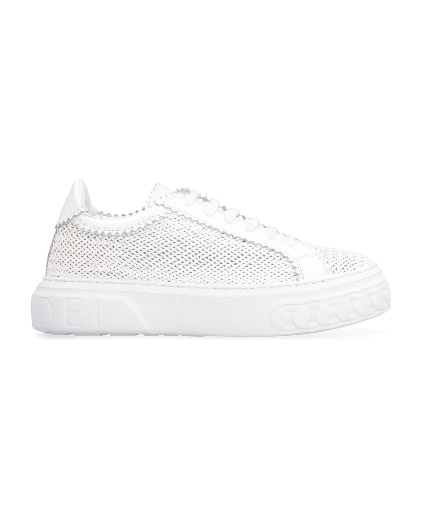 Casadei Leather Chunky Sneakers - White