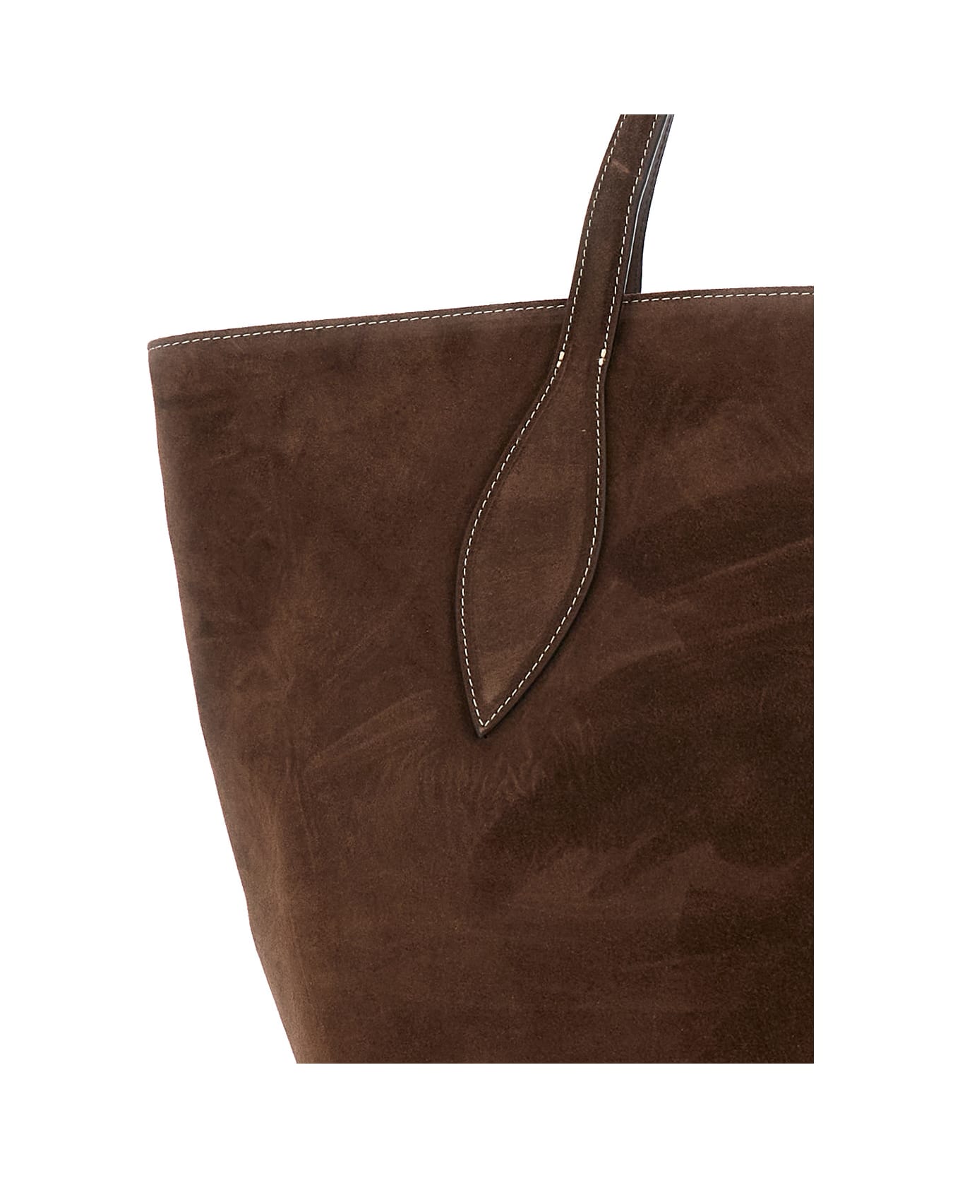 Little Liffner 
sprout
 Brown Tote Bag With Open Top In Suede Woman - Brown