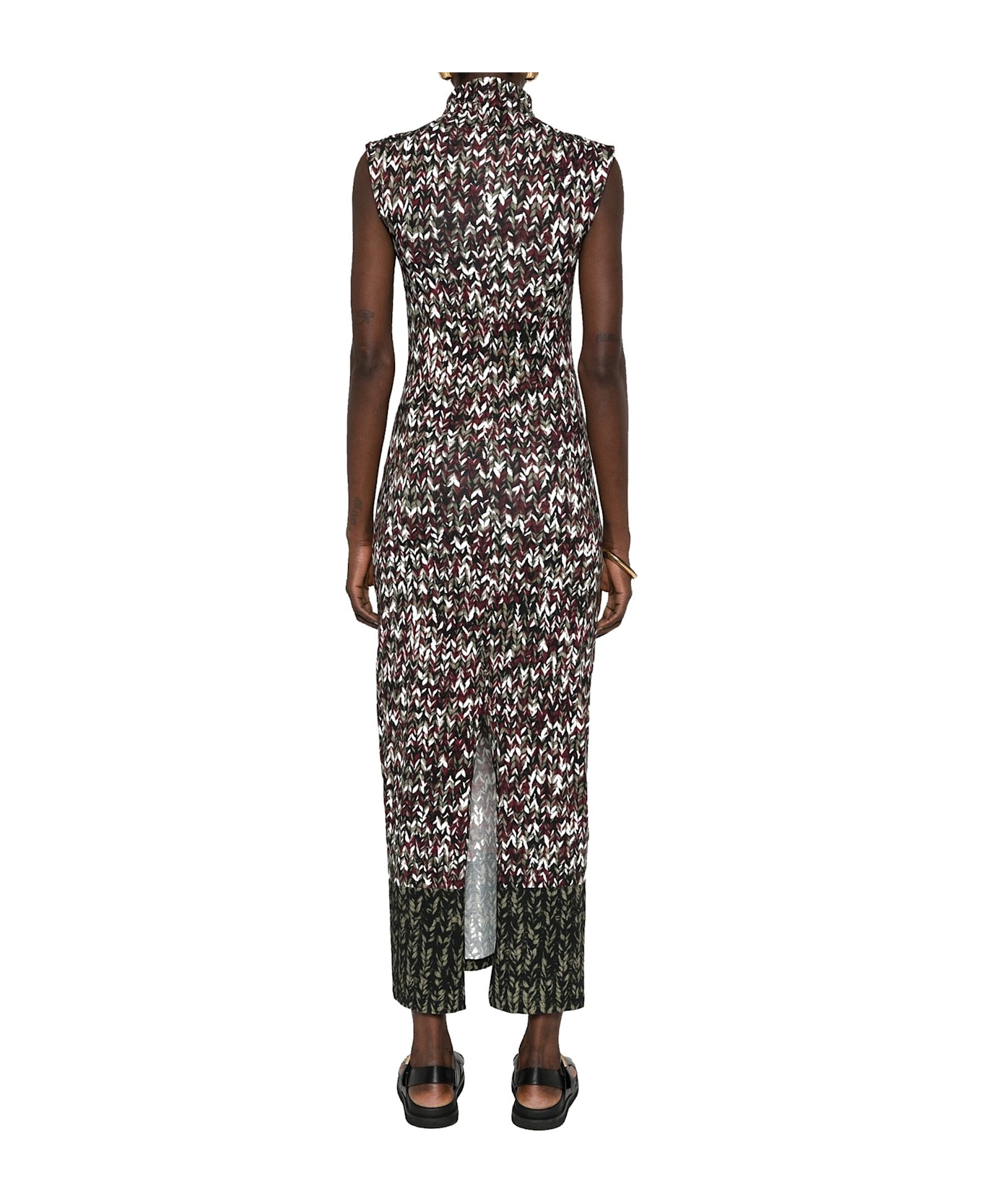 Loewe Knit-print Long Dress - Green