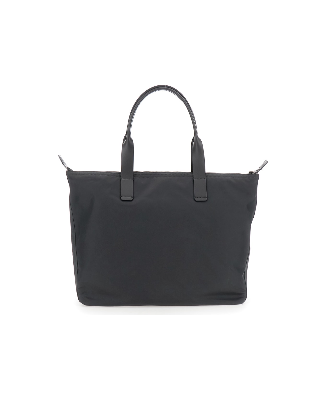 Dolce 
Gabbana Grey Tote Bag With Two Top Handles And Logo Plaque On The Front In Tech Fabric Man - Grey