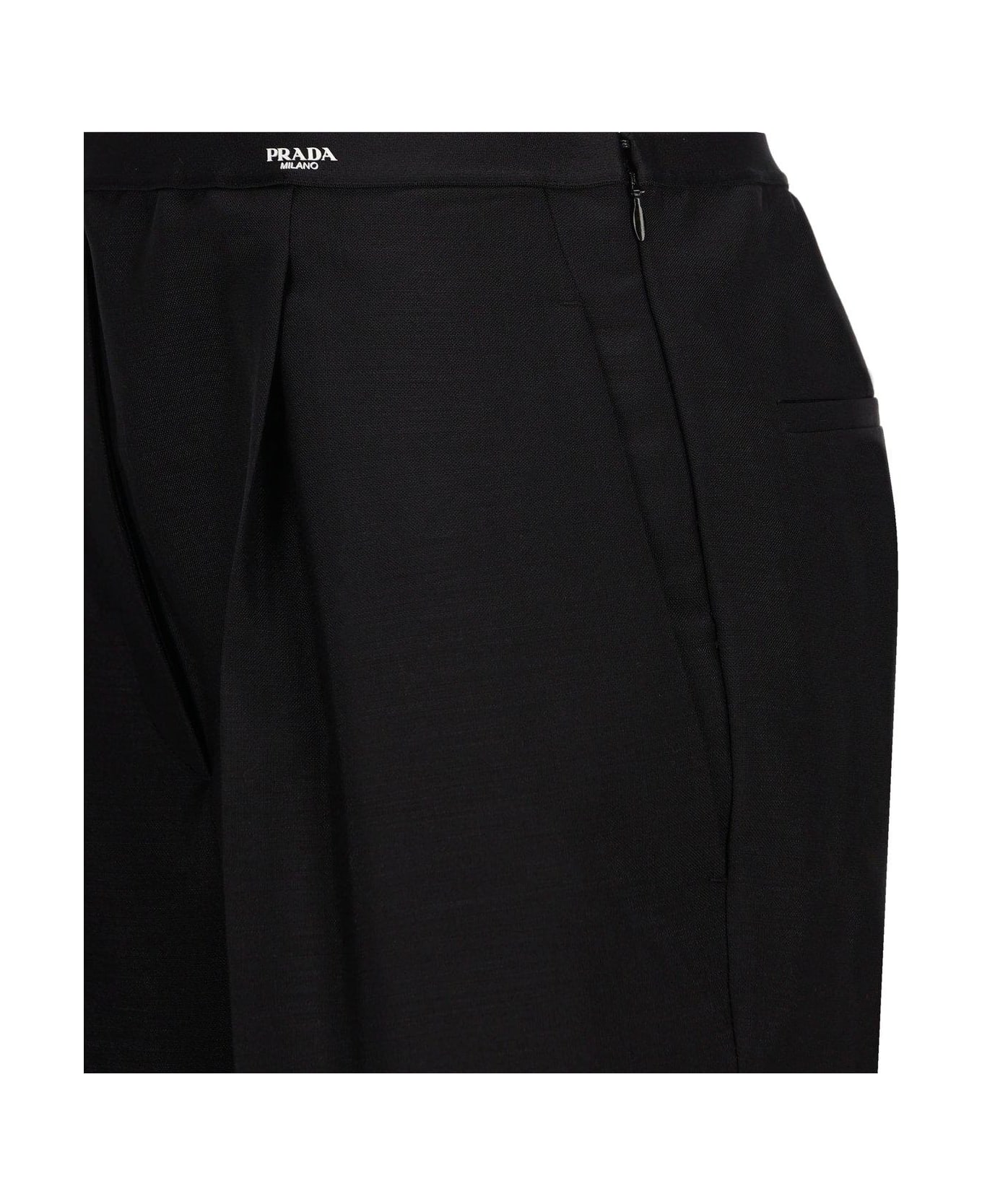Prada High Waist Tailored Trousers - Nero