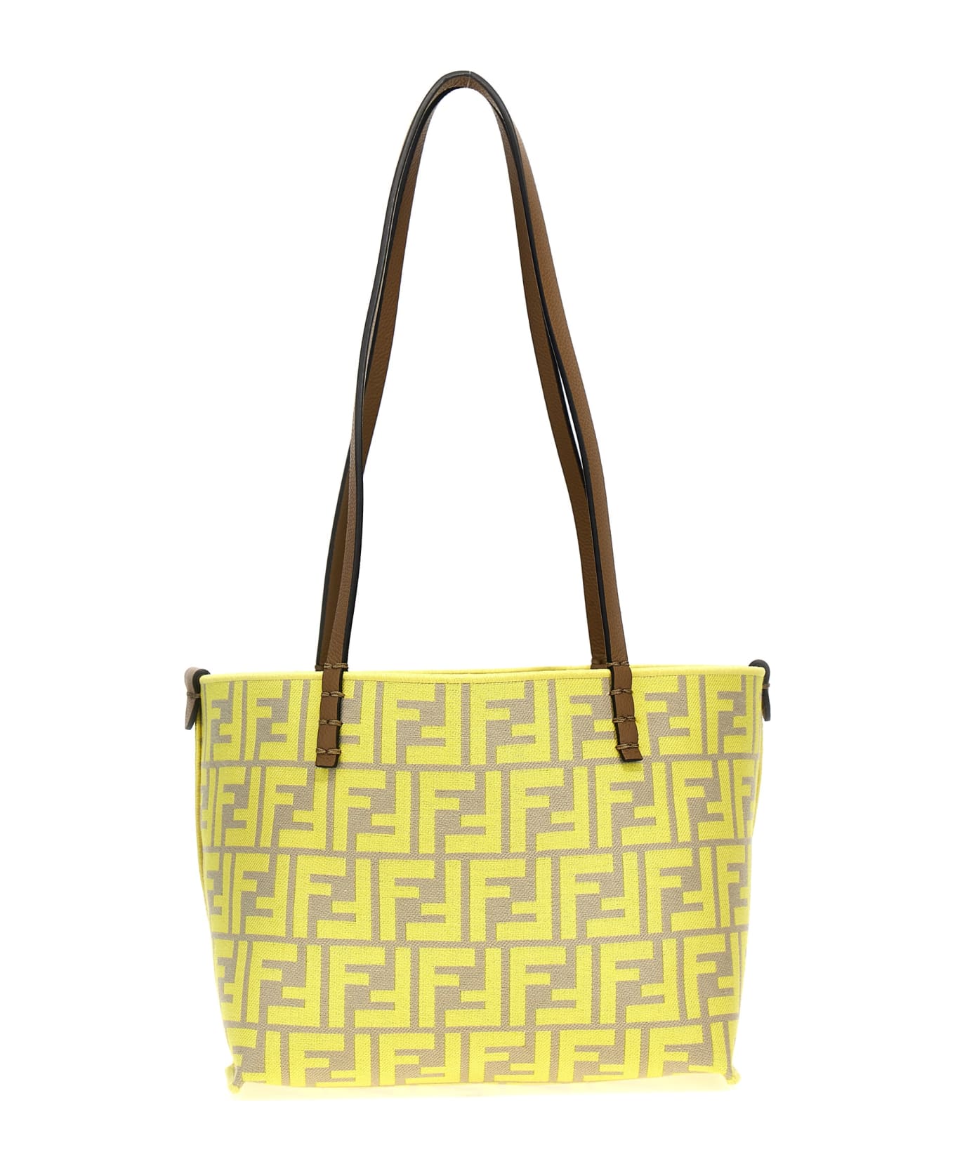 Fendi 'roll Small' Reversible Shopping Bag - BEIGEPOMELOSANDOS