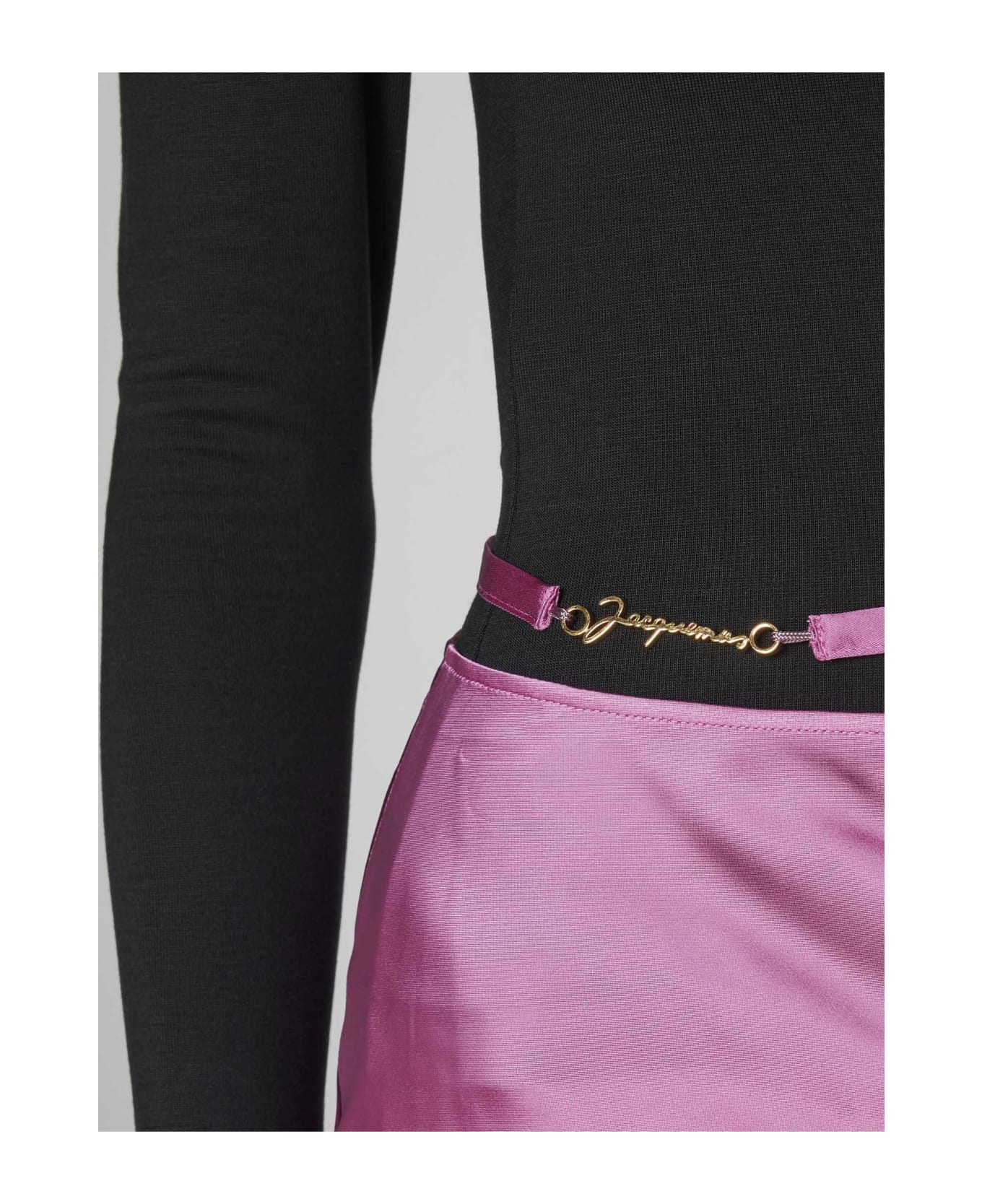 Jacquemus Notte Satin Midi Skirt - Pink