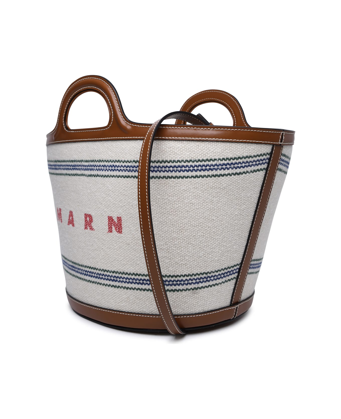Marni 'tropicalia' Multicolor Cotton Blend Bag - Bianco トートバッグ
