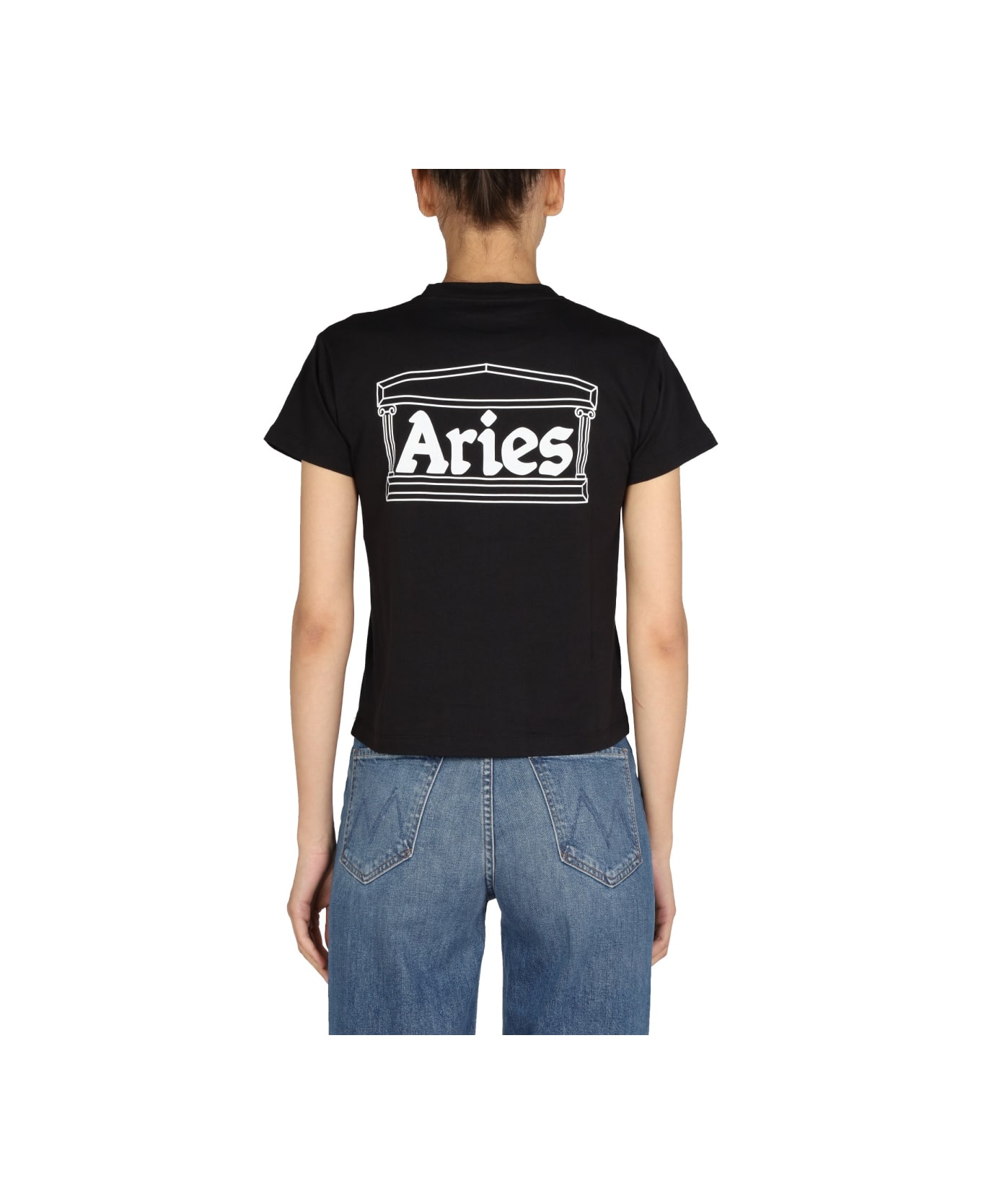 Aries "shrunken" T-shirt - BLACK