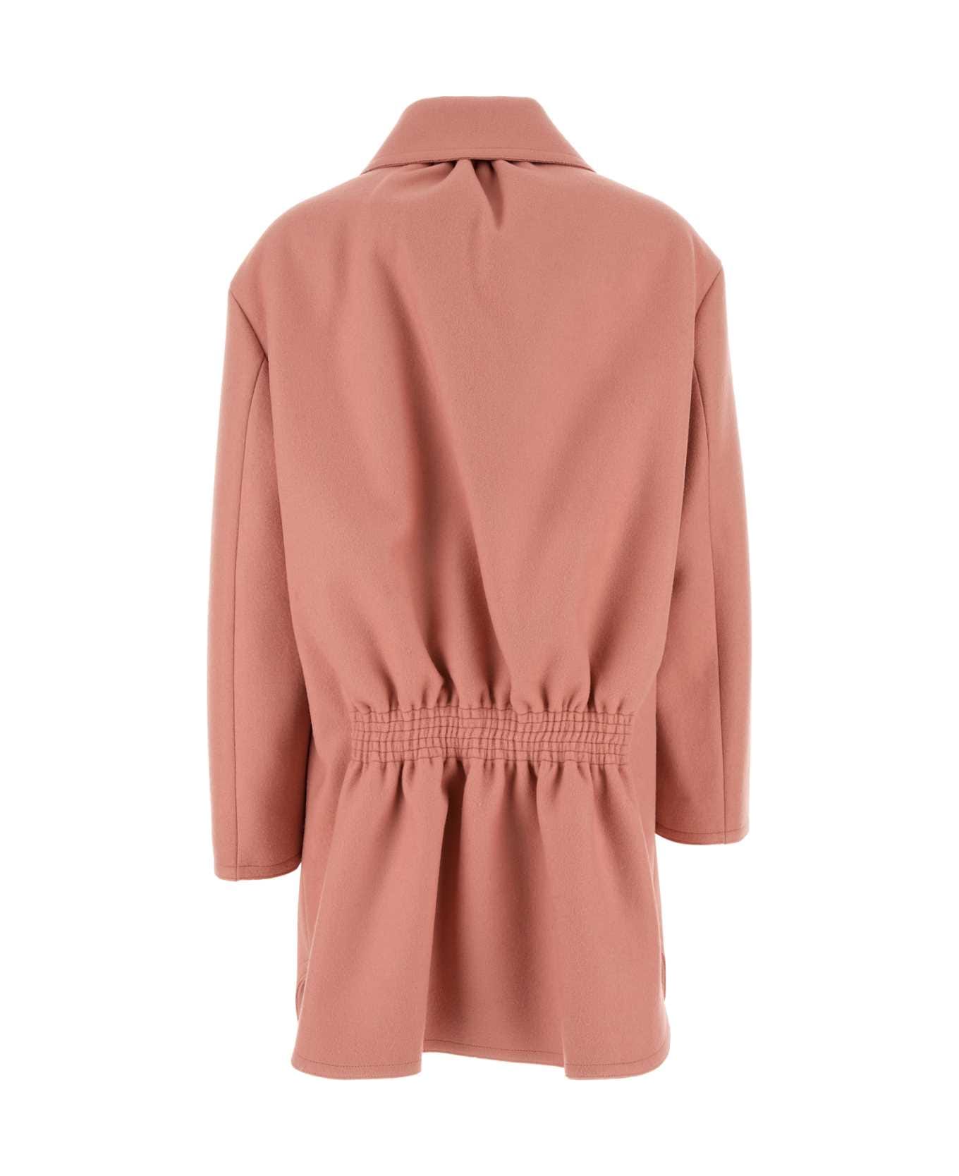 Fendi Pink Wool Coat - BLUSH-25