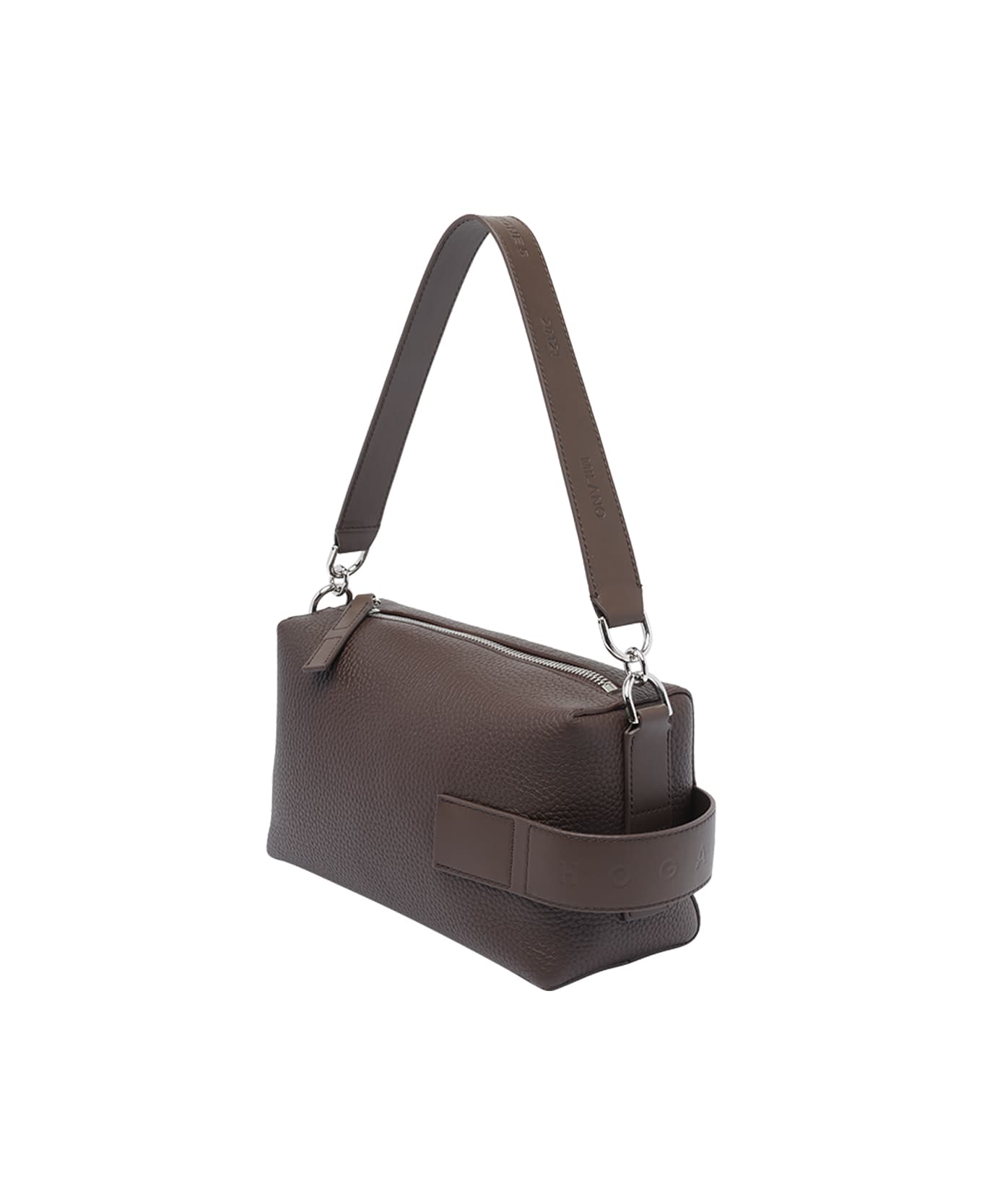 Hogan Mini Hogan Script Bauletto Bag - Brown