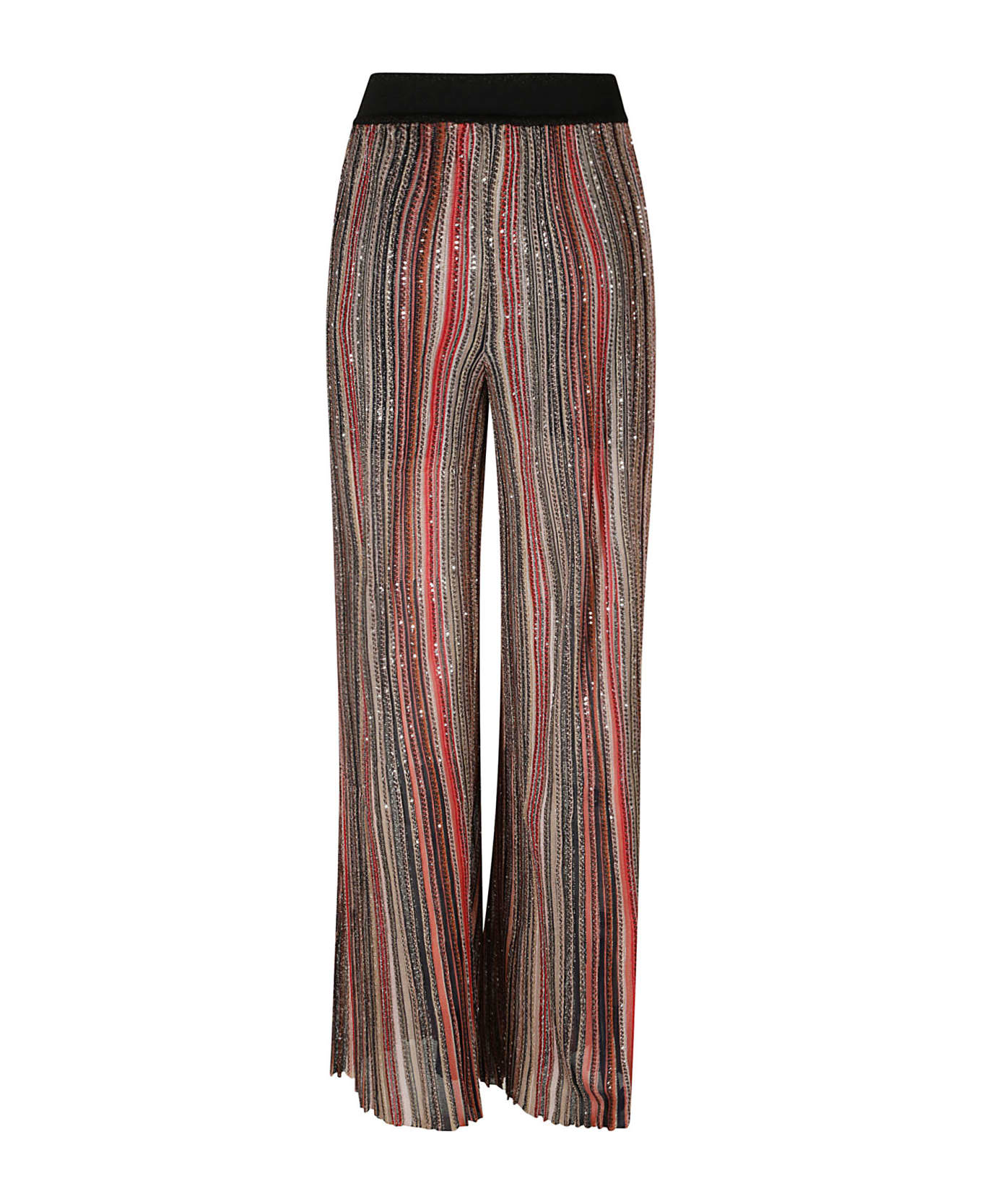 Missoni Embellished Stripe Trousers - mult.blk/rust/bei ボトムス